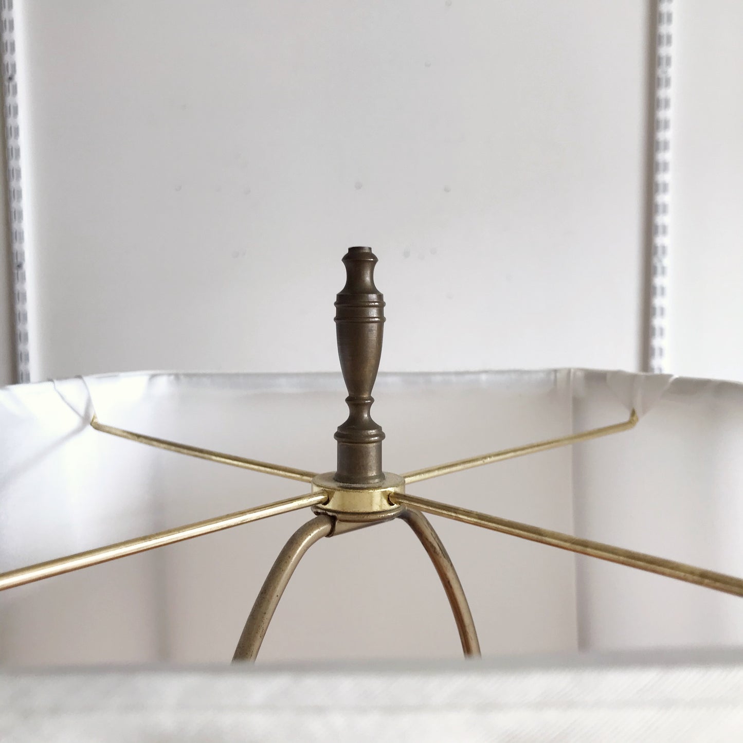 Vintage Hollywood Regency Gold Bamboo Floor Lamp
