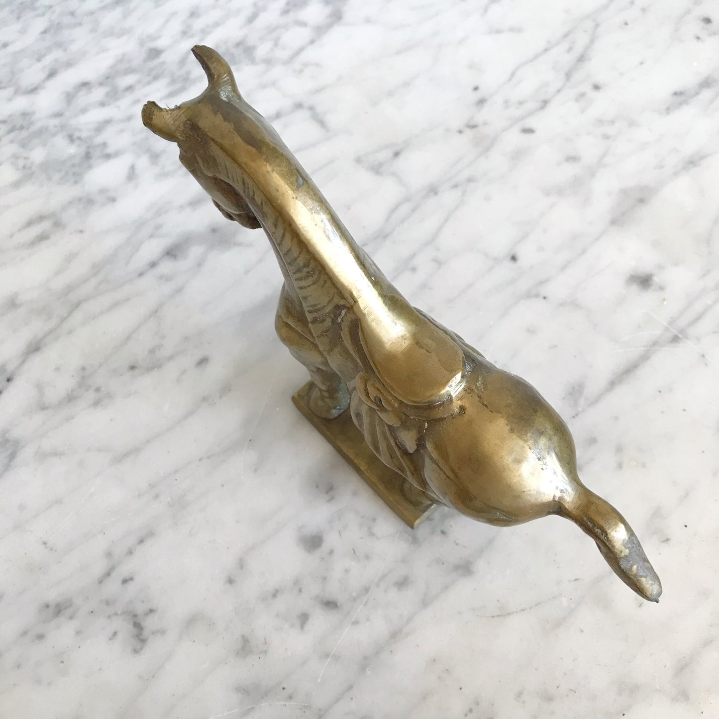 Vintage Brass Horse Sculpture