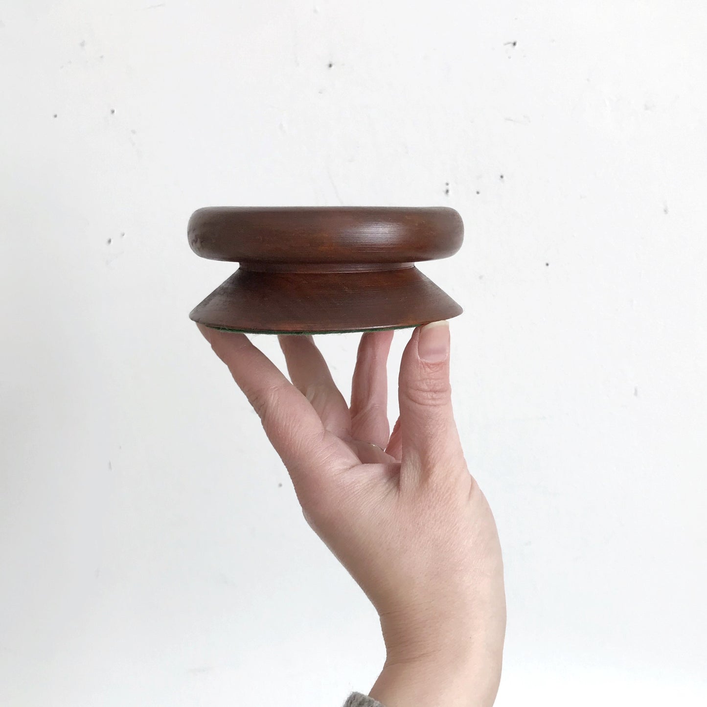 Vintage Wooden Pillar Candle Holder