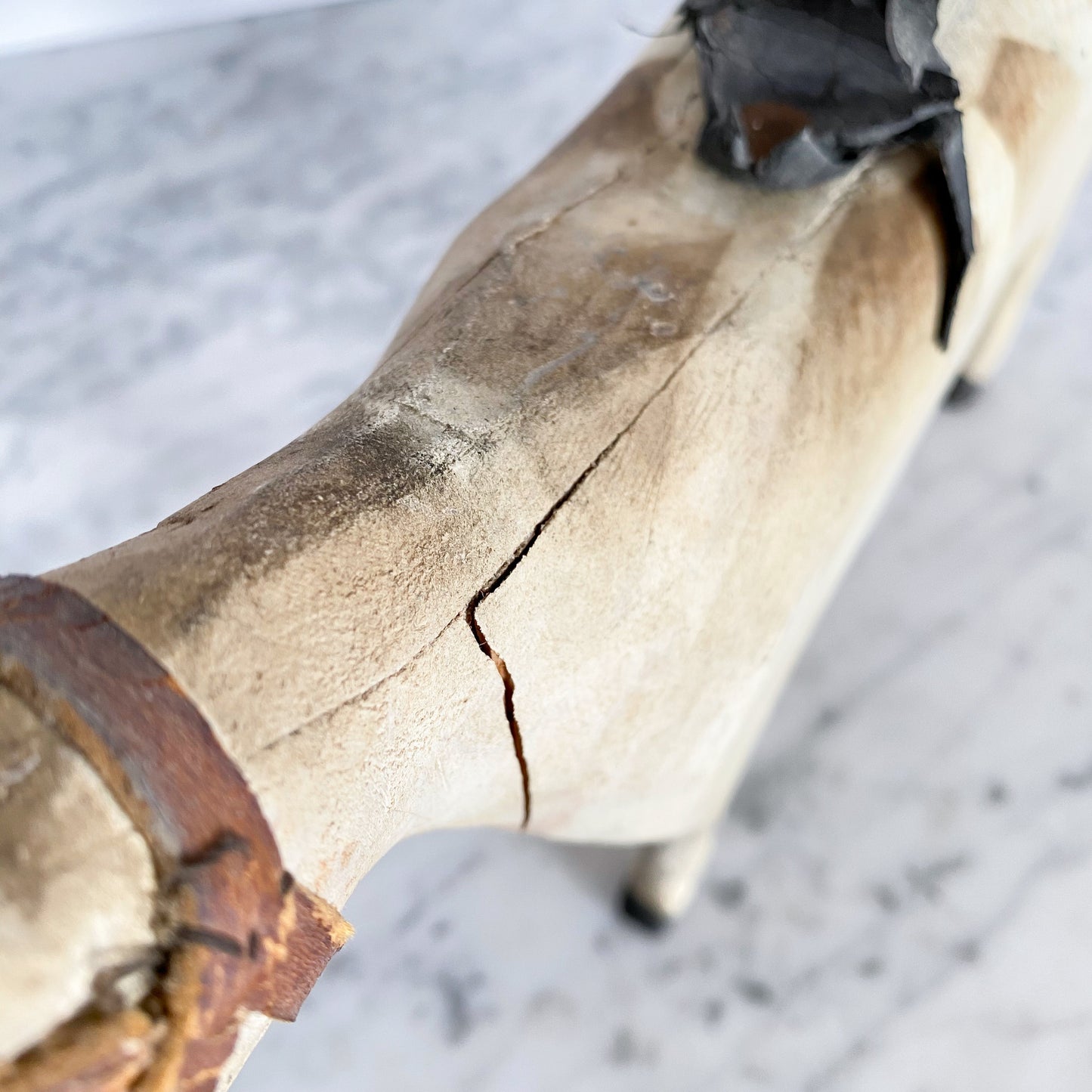 Vintage Folk Art Wooden Horse Sculpture