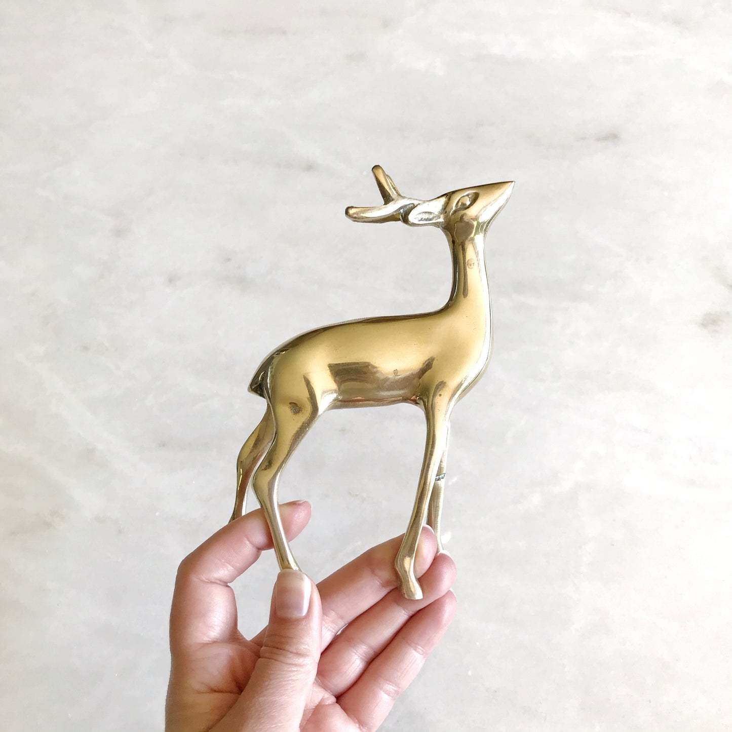 Vintage Brass Deer Figure