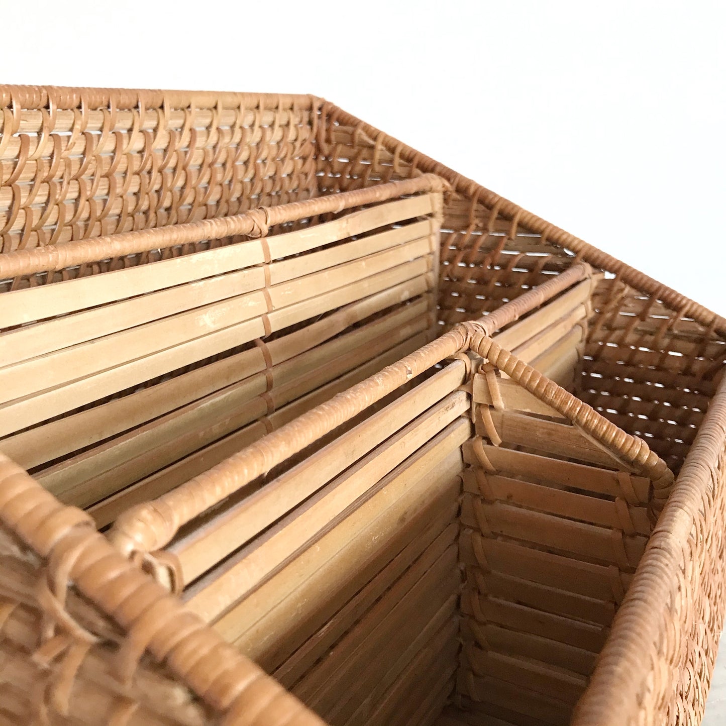 Large Wicker Desk Organizer Sorter