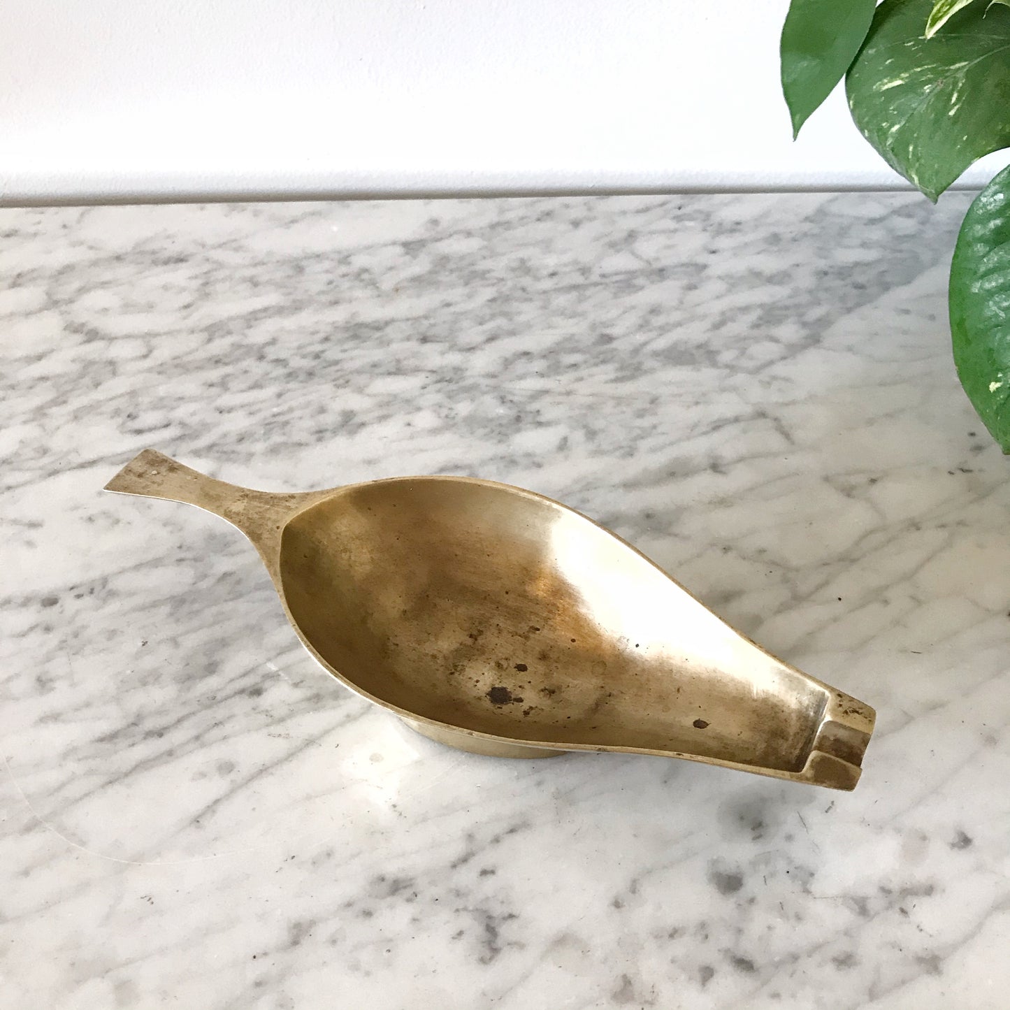 Large Vintage Brass Ashtray