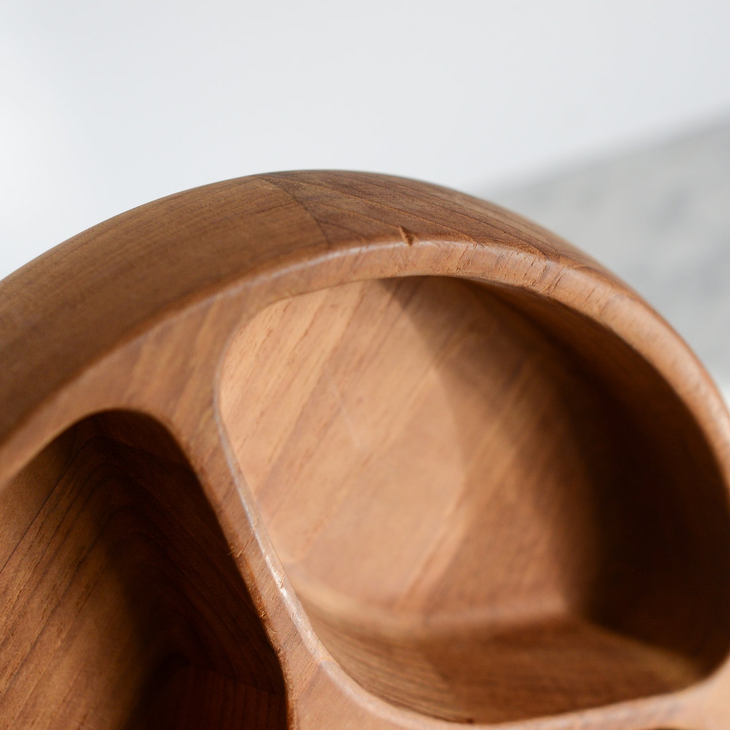 Vintage Divided Wood Serving Bowl by Dansk