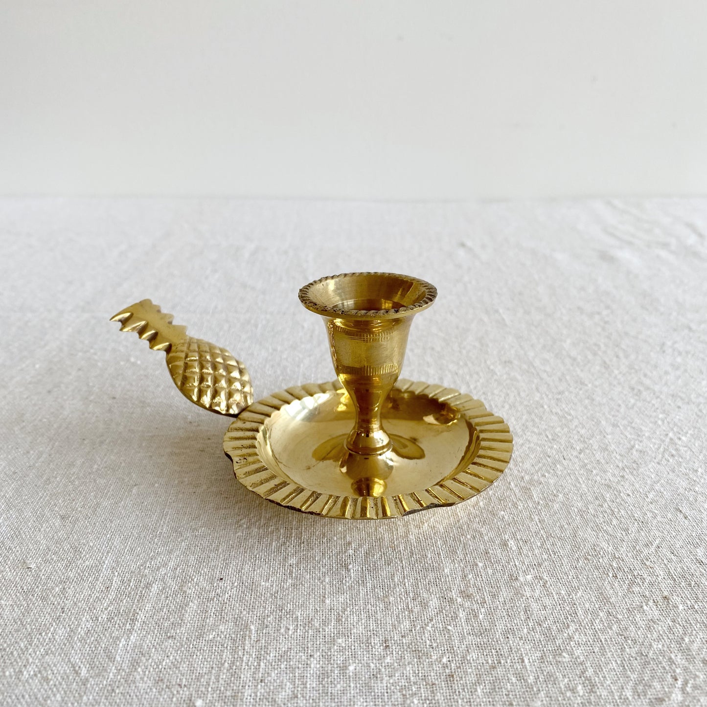 Vintage Brass Pineapple Candle Holder