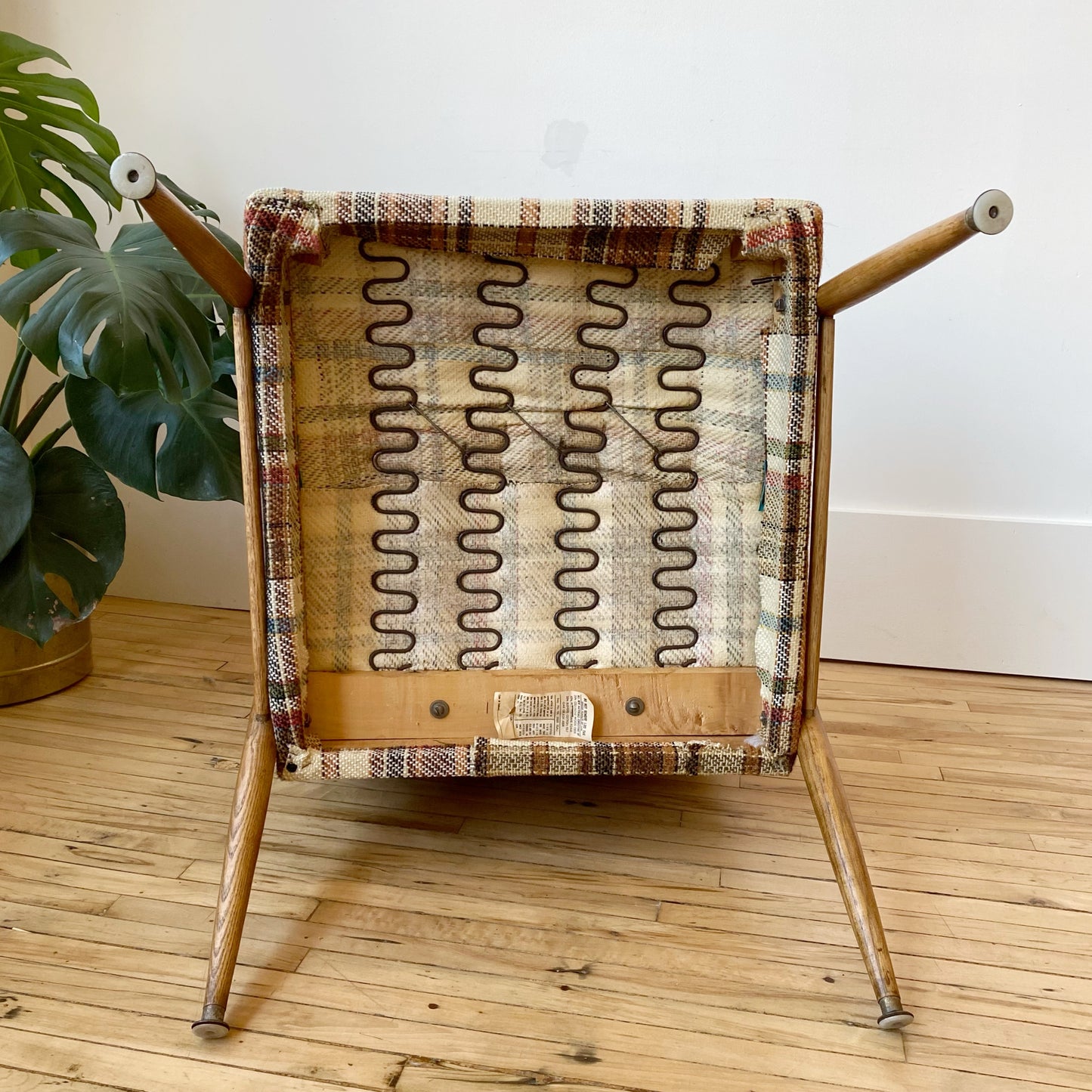 Vintage 1950’s MCM Plaid Chair