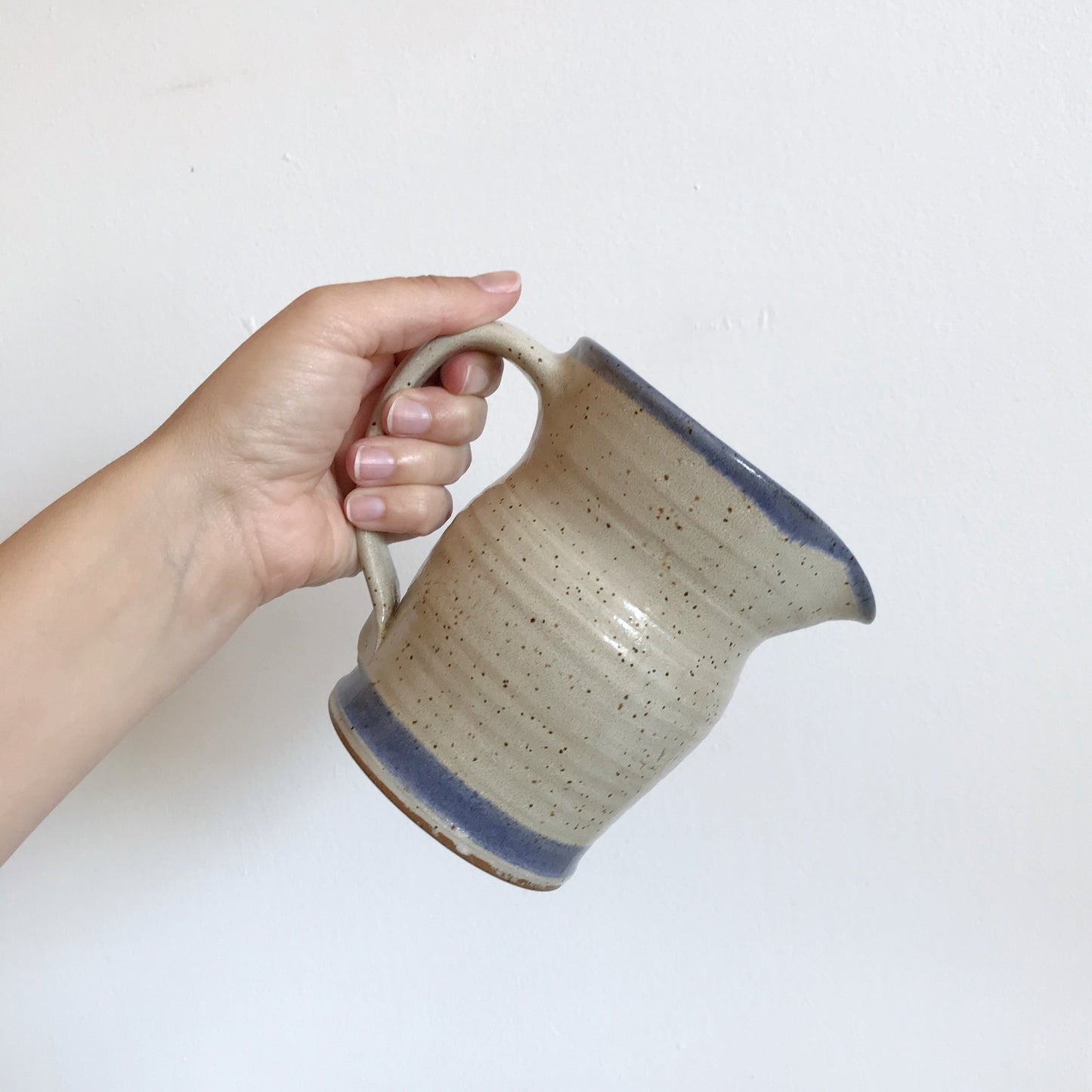 Petite Stoneware Pottery Pitcher