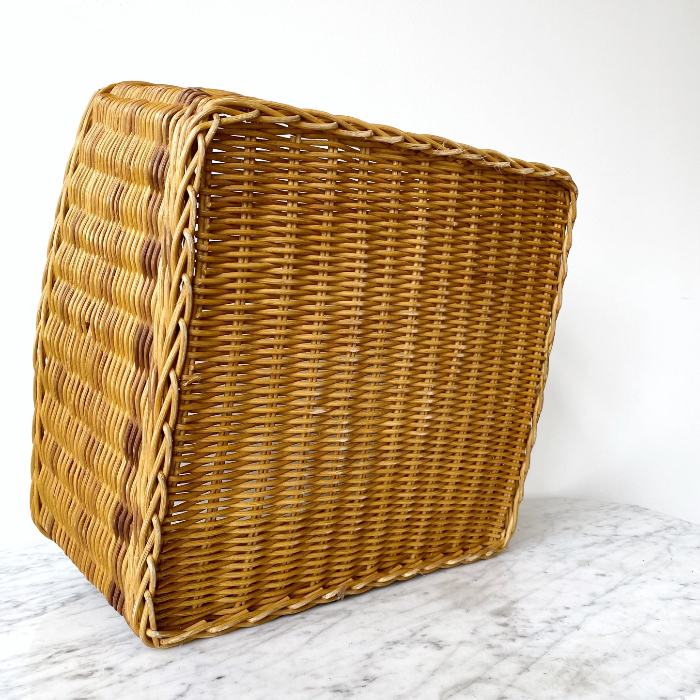 Large Square Wicker Floor Basket