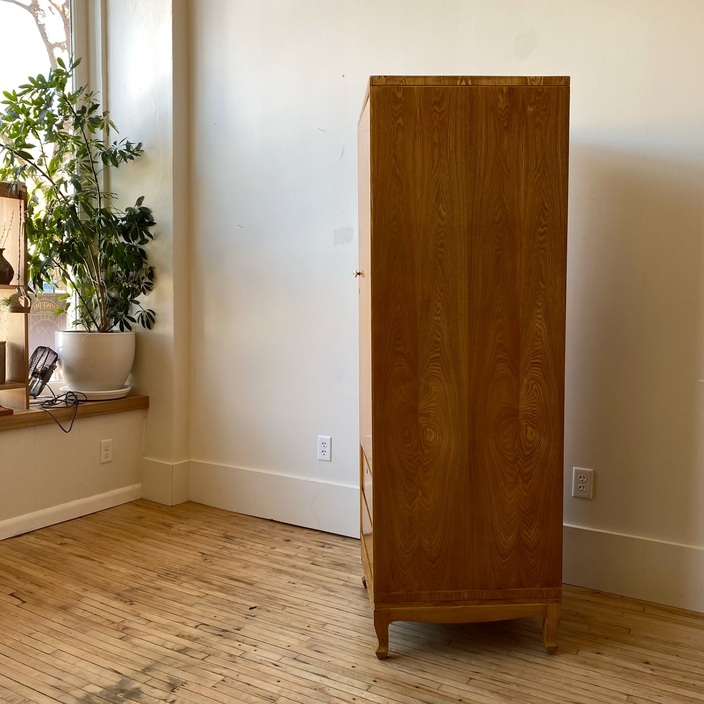 Vintage Wooden Wardrobe Cupboard