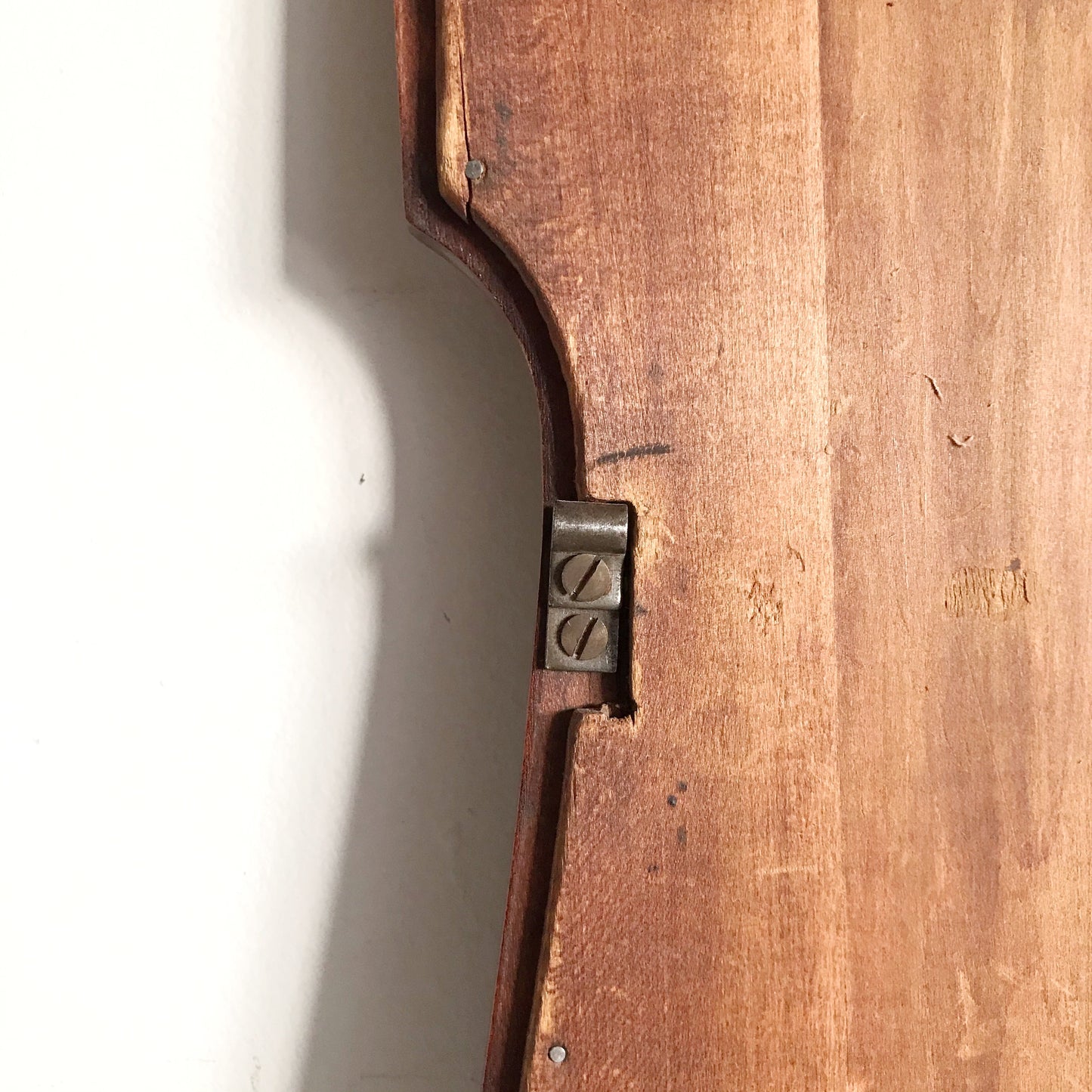Antique Beveled Mirror with Wood Frame