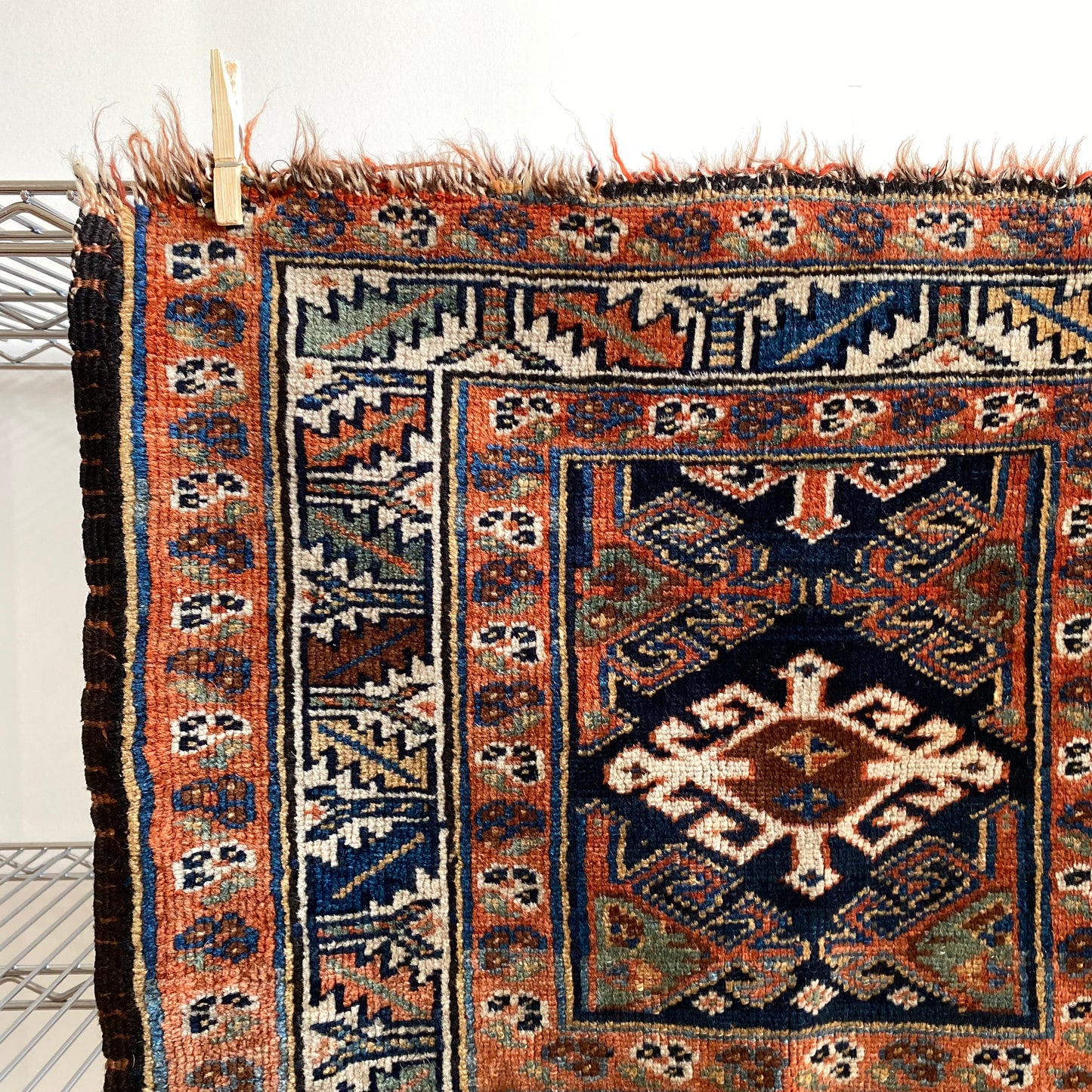 Antique Persian Hand-knotted Rug Mat / Textile