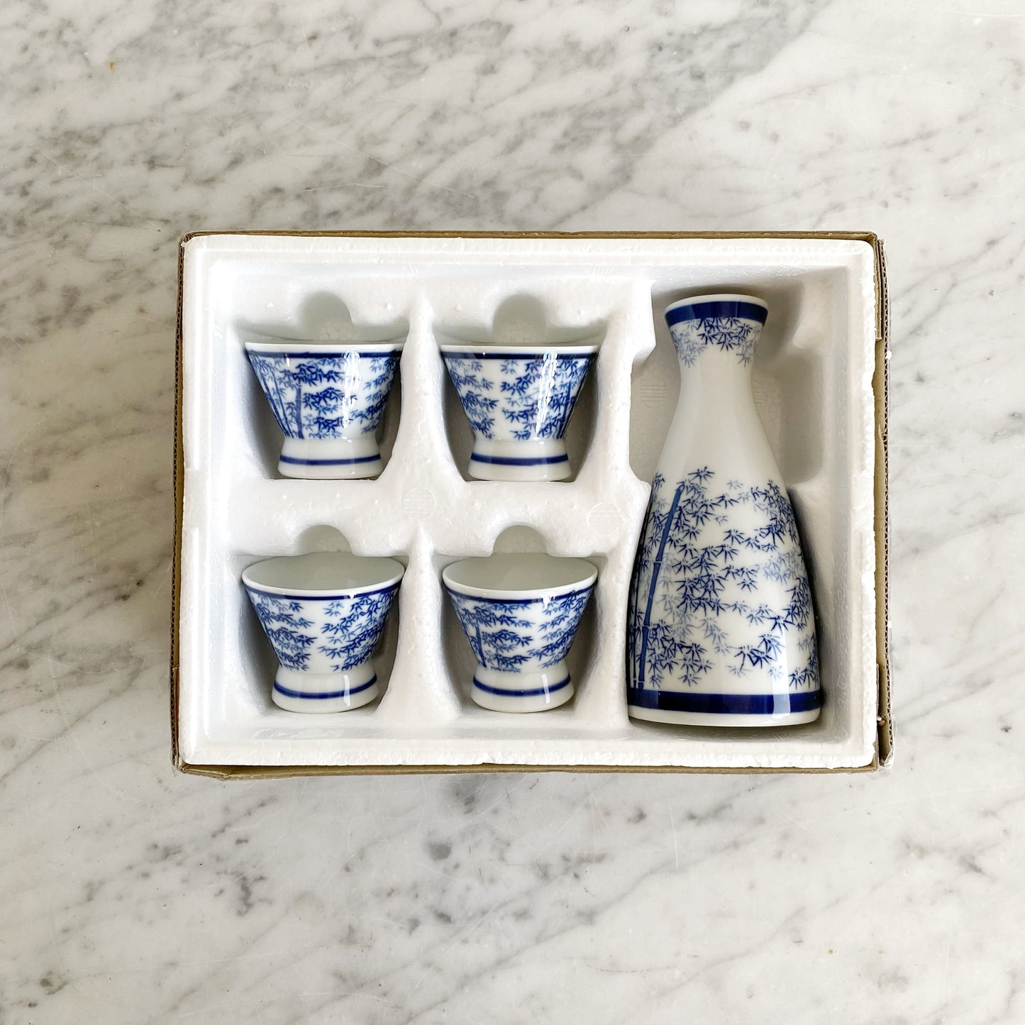 Vintage Porcelain Sake Set (5-piece)