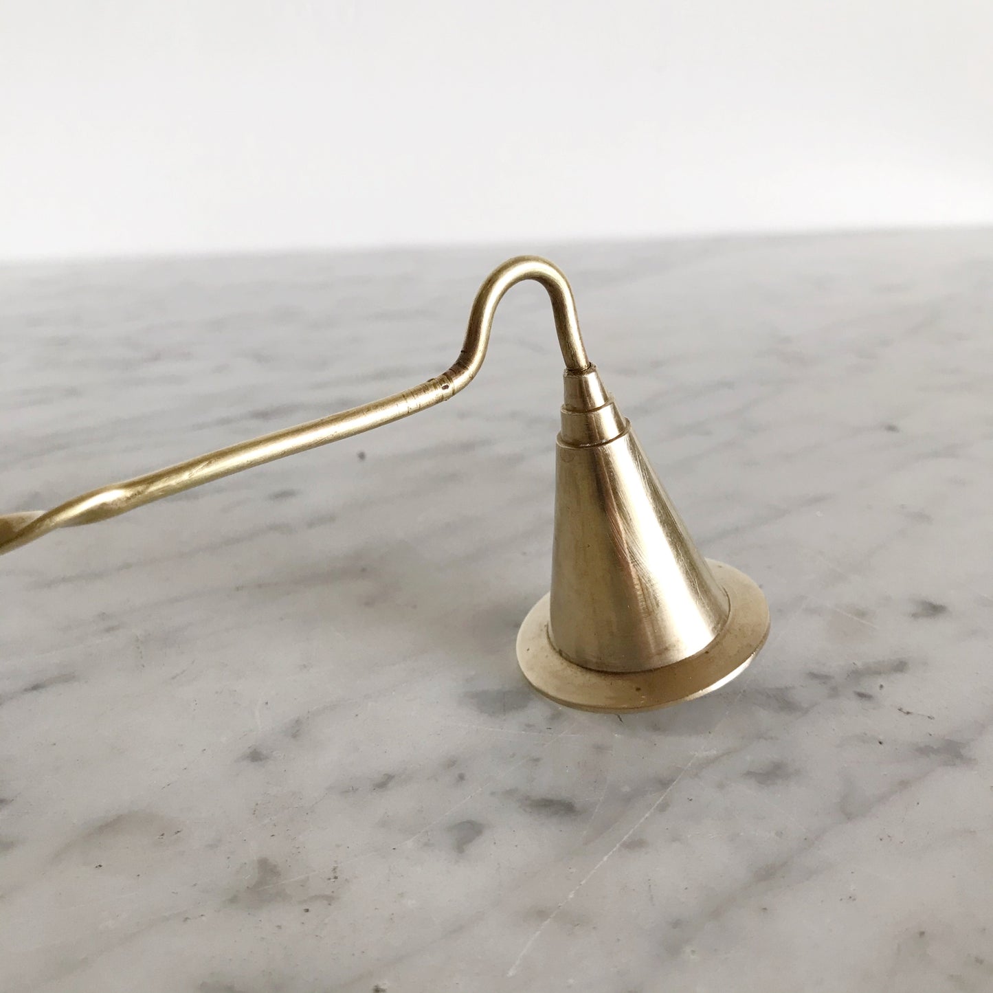 Vintage Brass Candle Snuffer, Triangular
