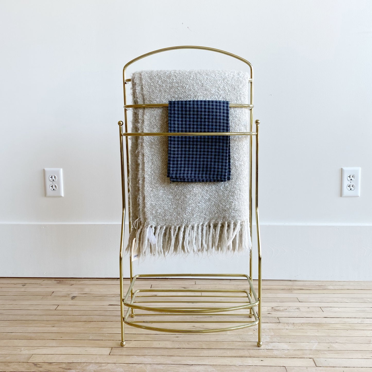 X-Large Vintage Gold Towel Stand