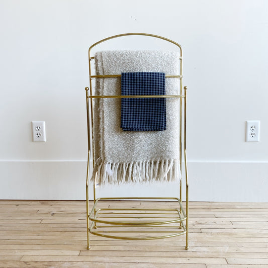 X-Large Vintage Gold Towel Stand