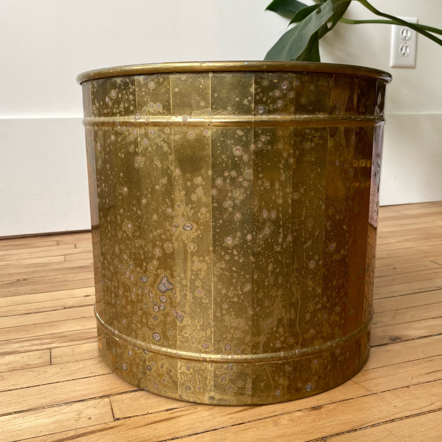 XXL Vintage Brass Planter