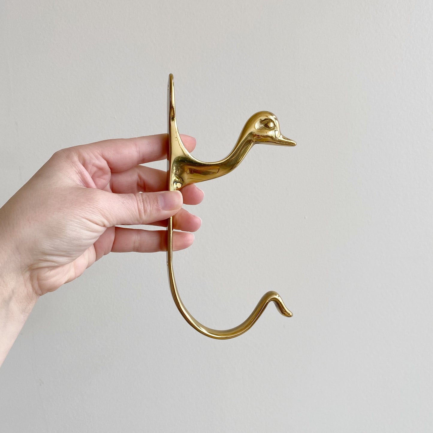 Vintage Brass Double Duck Hook
