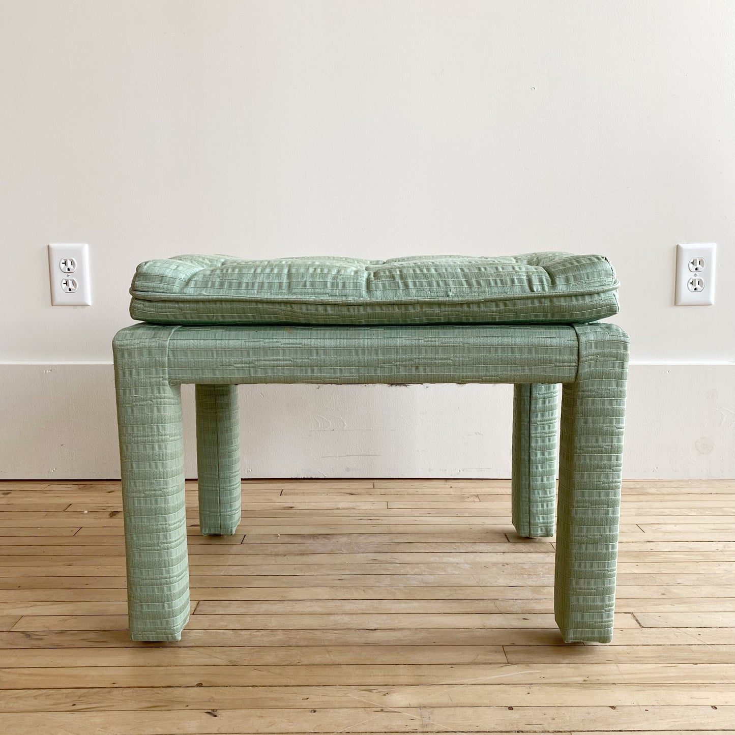 Vintage Mid-Century Upholstered Stool / Bench