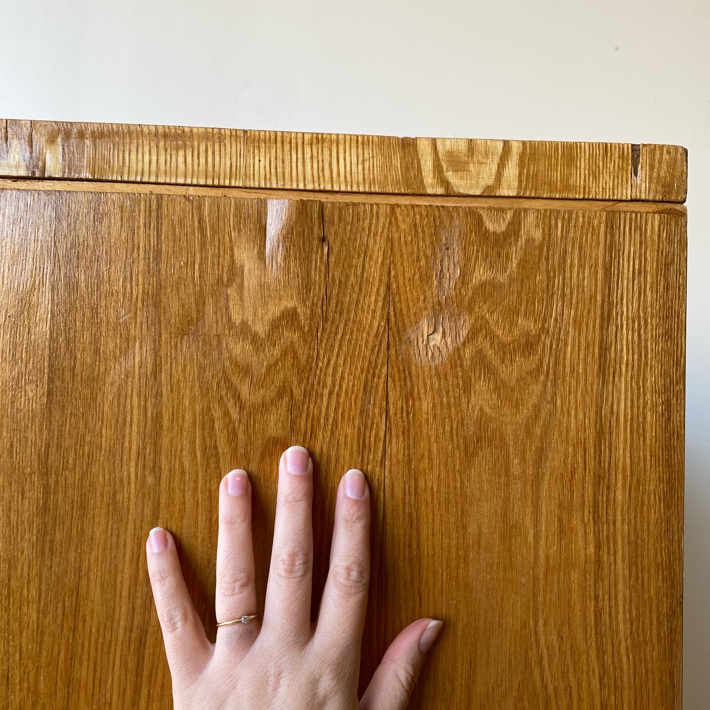 Vintage Wooden Wardrobe Cupboard