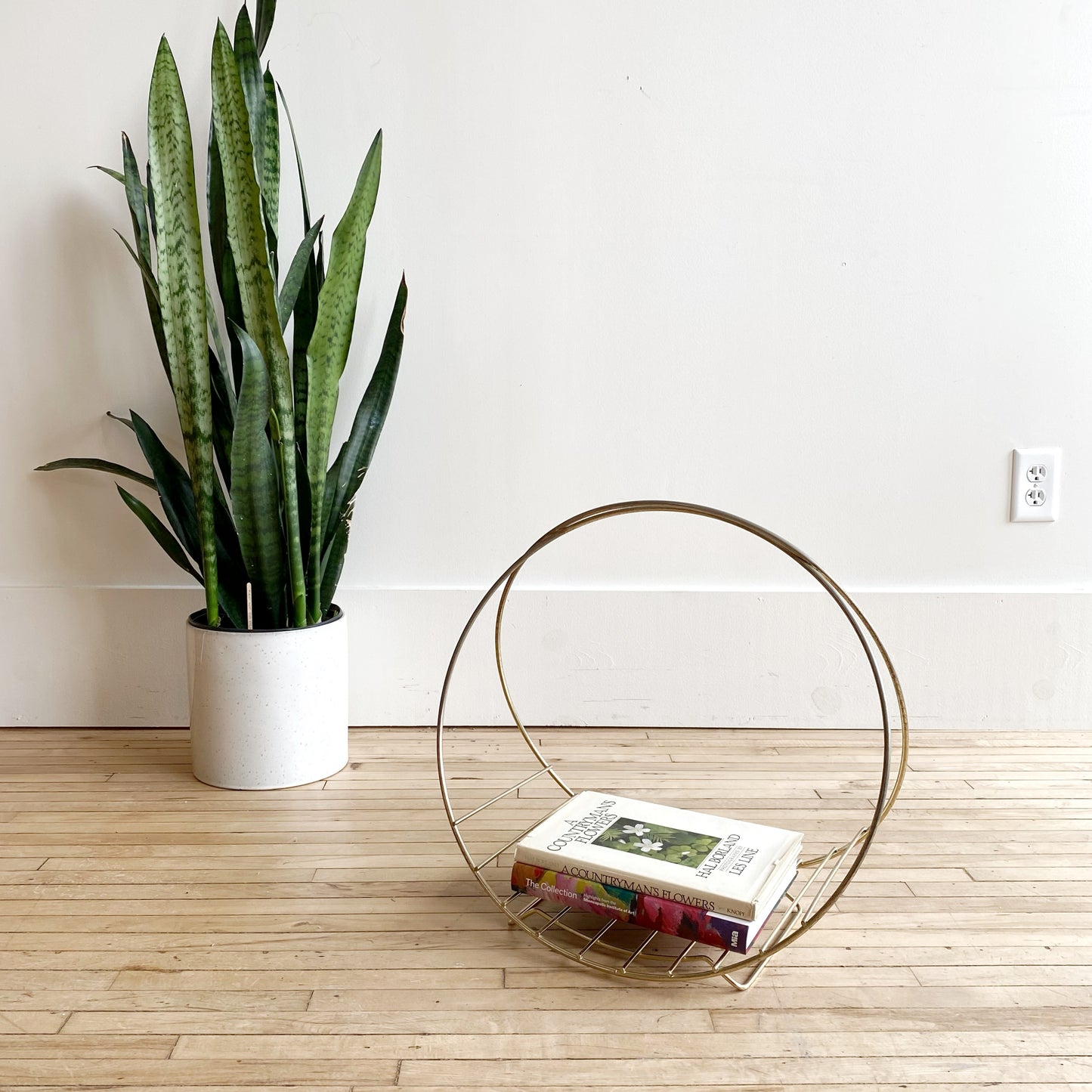 Vintage Brass “Hoop” Magazine Holder