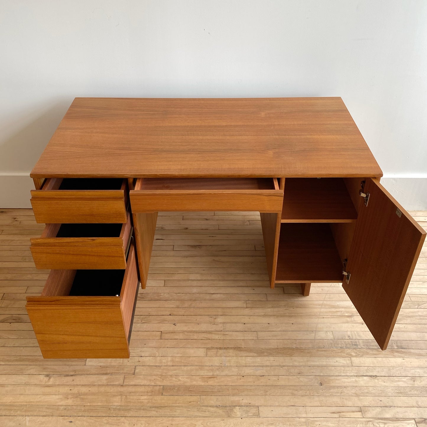 Simple Vintage MCM Teak Desk