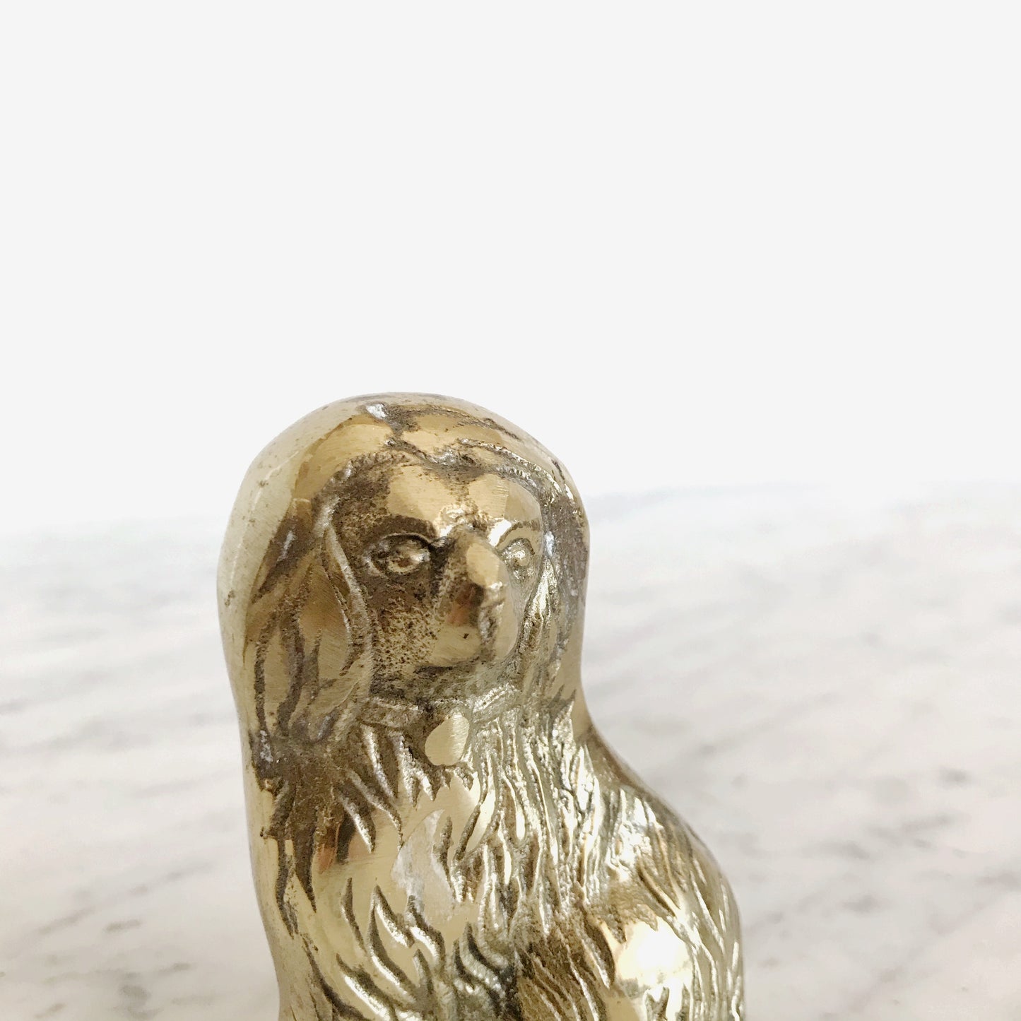 Vintage Brass Staffordshire Dog