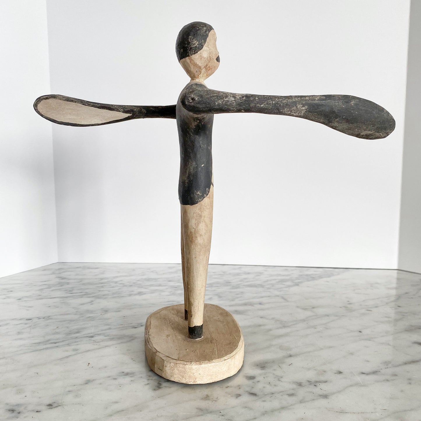Vintage Folk Art Carved Wood Whirligig