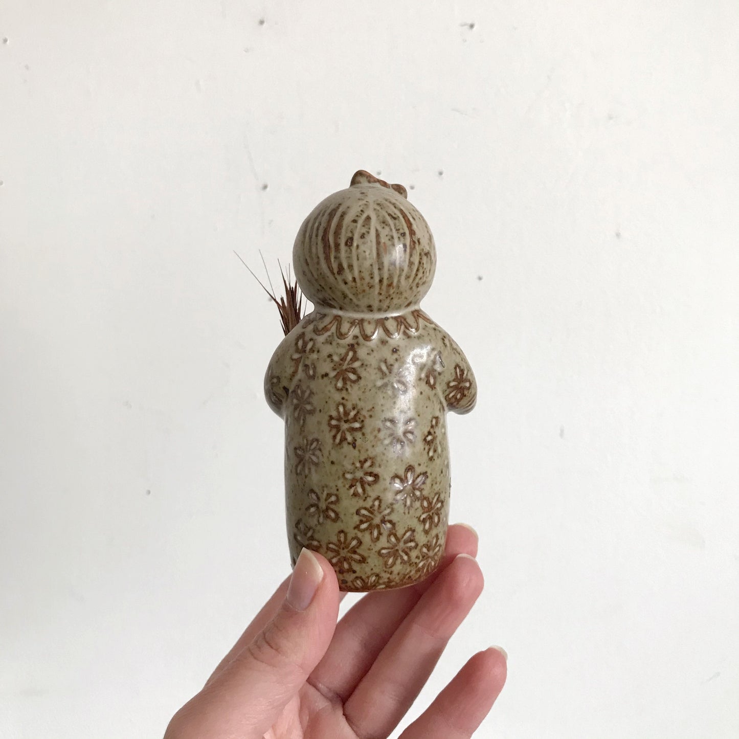 Vintage Ceramic Woman Vase Figure