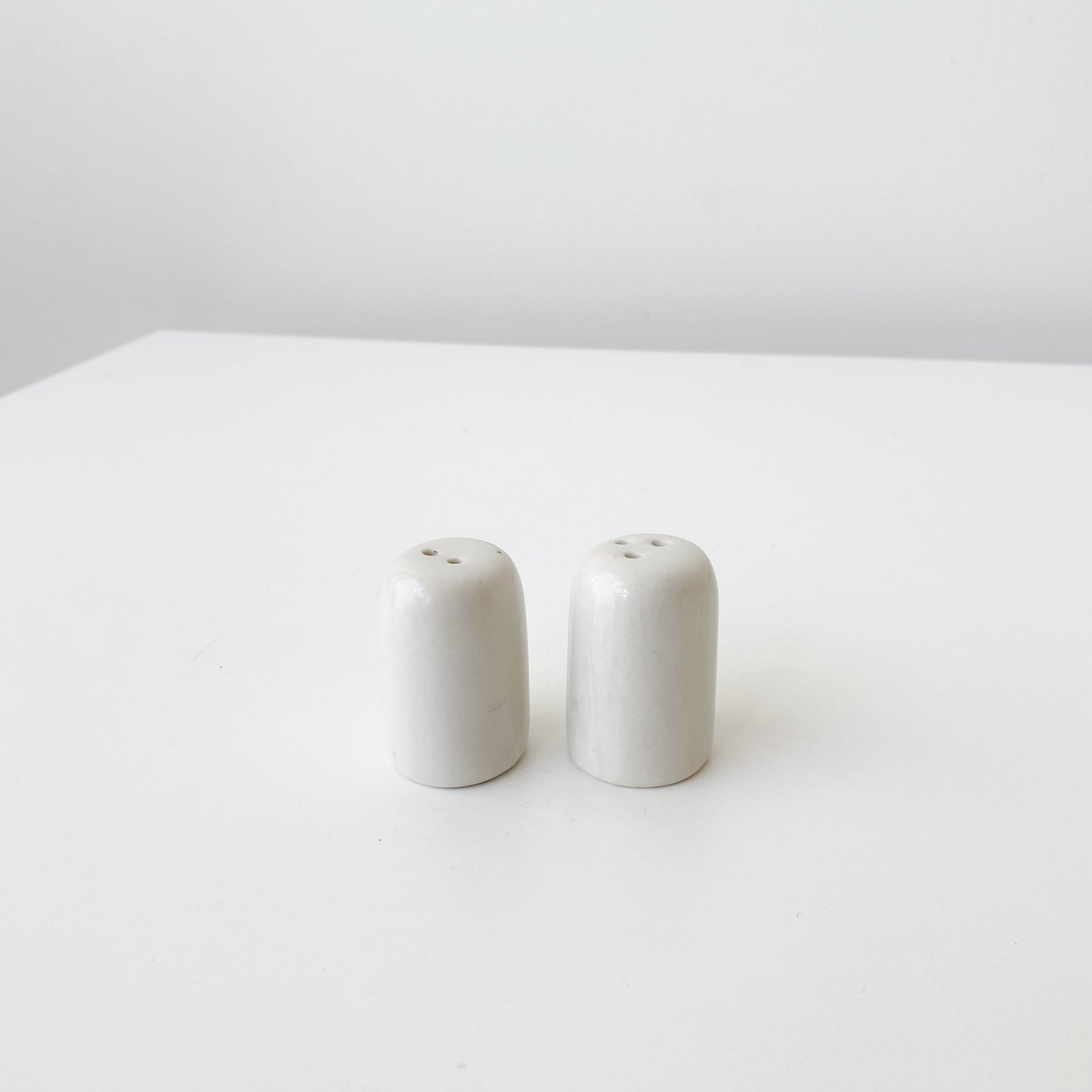 Itty-Bitty Vintage Stoneware Salt + Pepper Set
