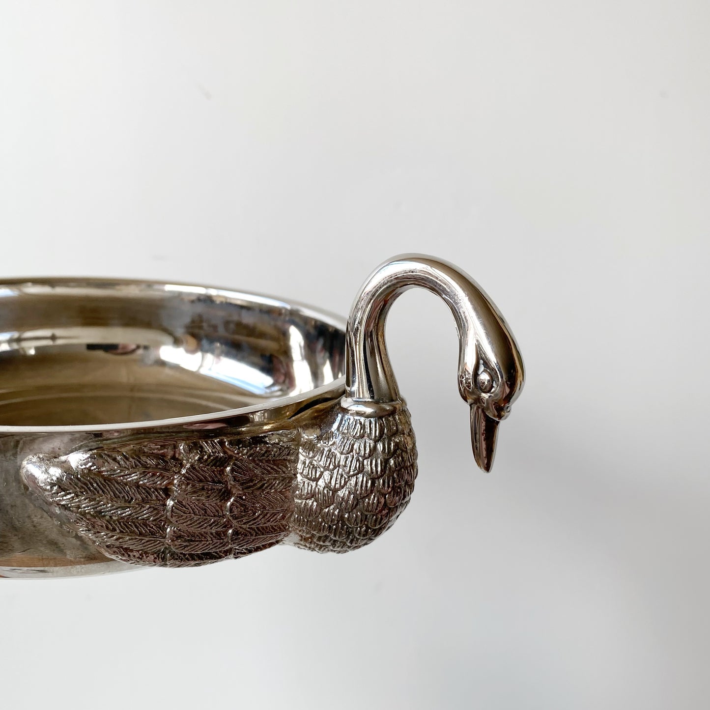 Vintage Silver-plated Dual Swan Bowl