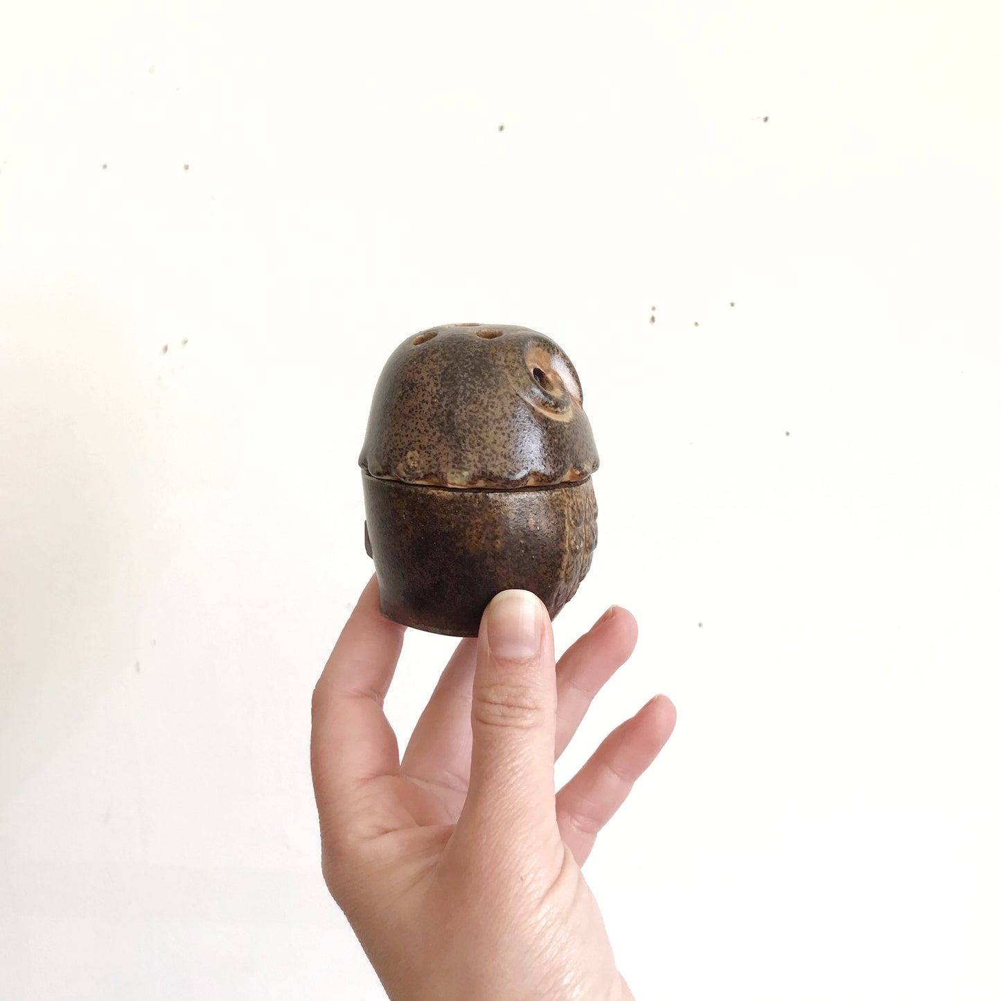 Vintage Ceramic Owl Incense Burner, Japan
