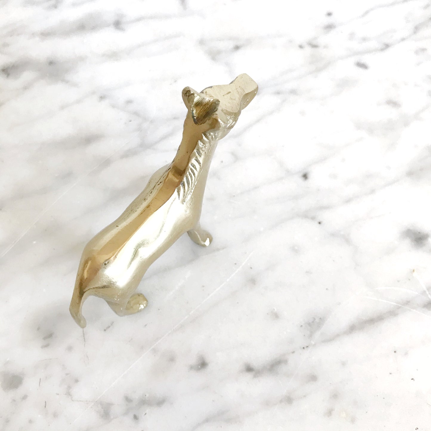 Small Vintage Brass Horse Figure, 3.5”