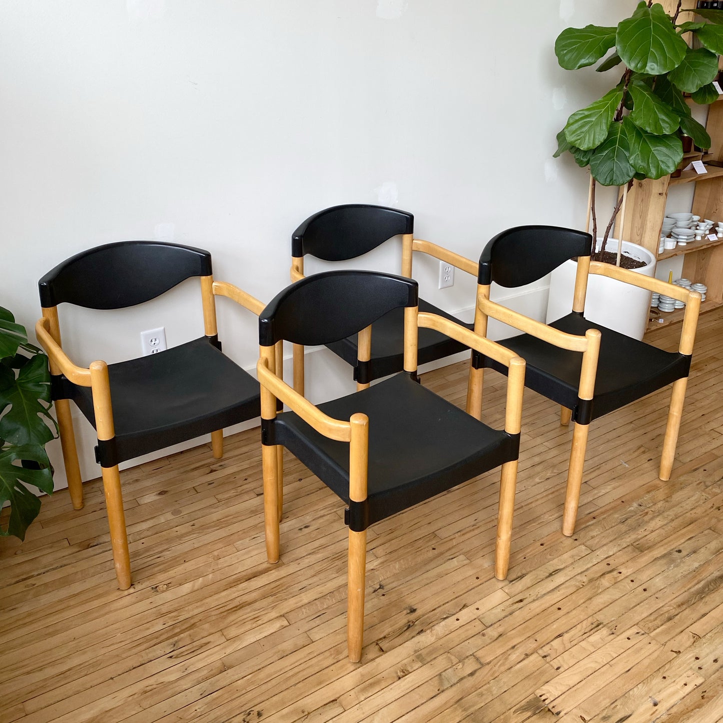Set of 4 Vintage “Strax” Chairs by Hartmut Lohmeyer for Casala