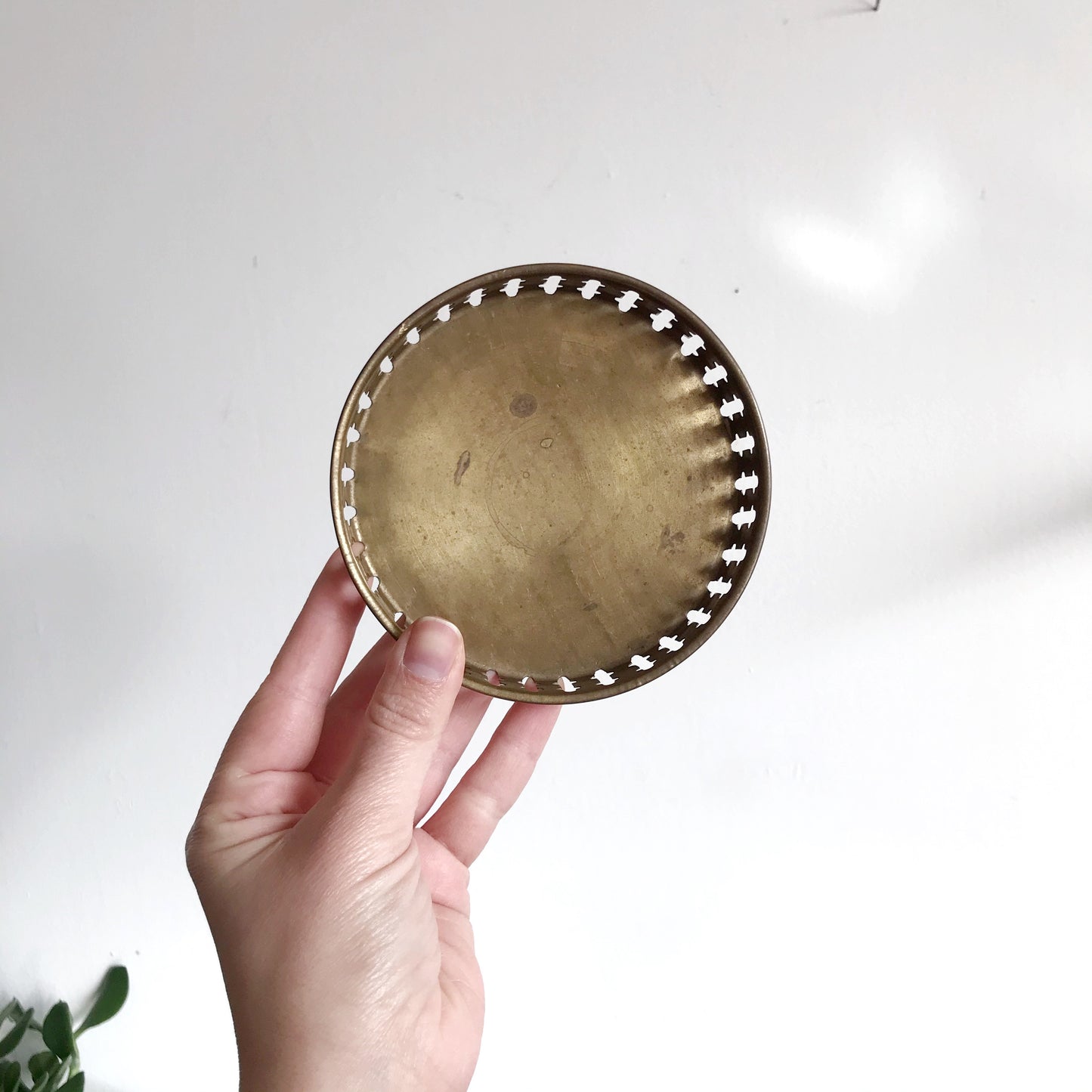 Small Decorative Vintage Brass Tray
