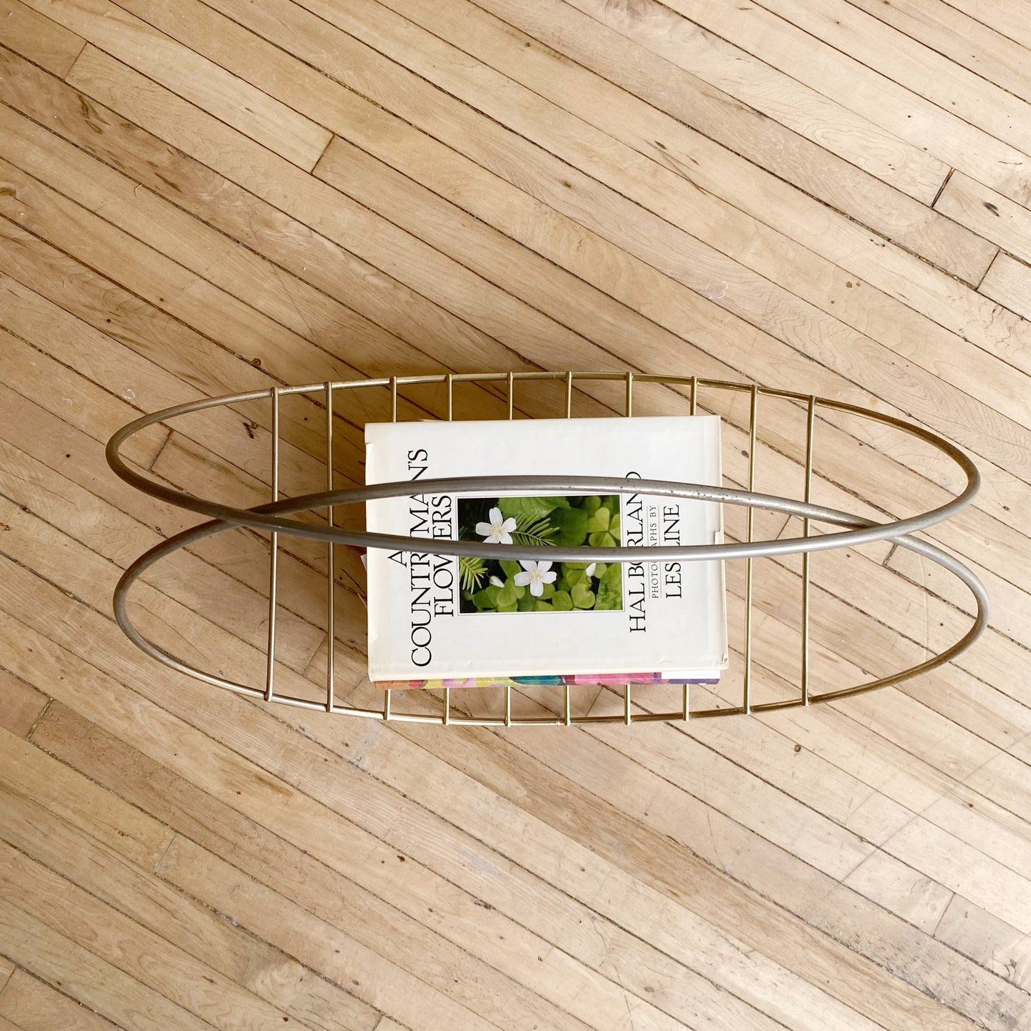 Vintage Brass “Hoop” Magazine Holder