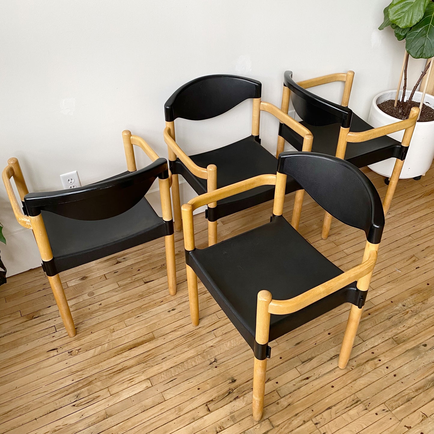 Set of 4 Vintage “Strax” Chairs by Hartmut Lohmeyer for Casala