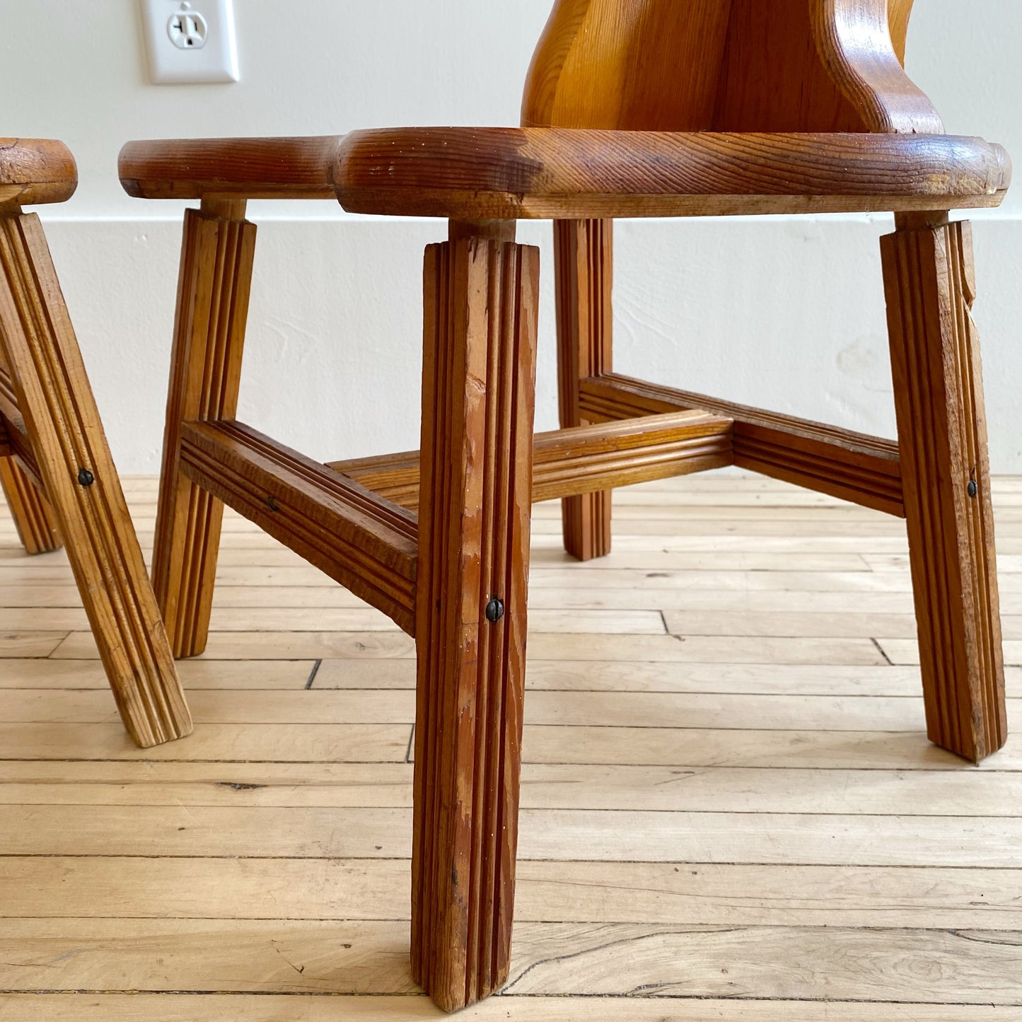 Pair of Vintage Handcrafted Children’s Chairs