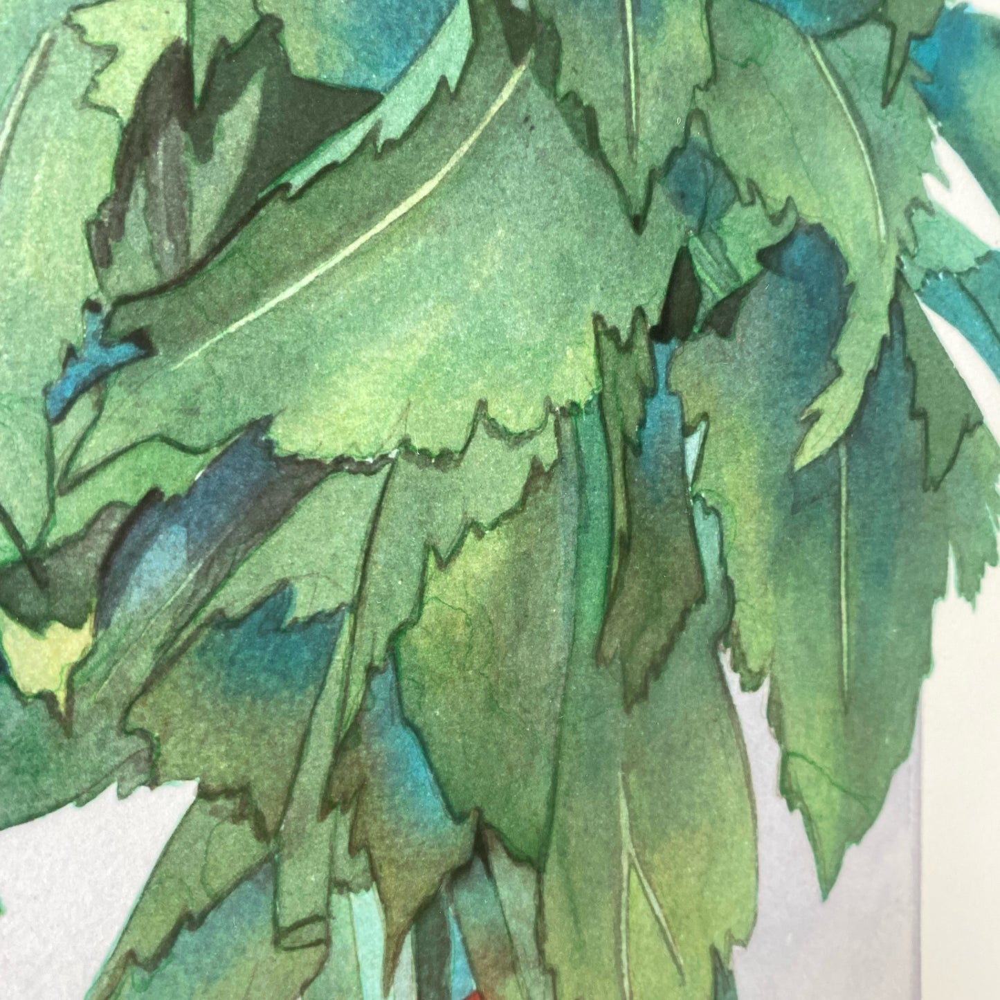 Oversized Original Sunflower Art Print, (28.25” x 43.75”)