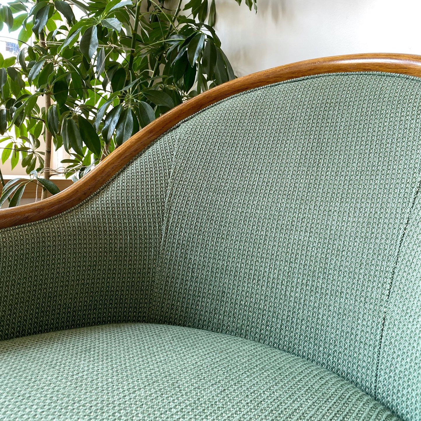 Vintage Green Upholstered Side Chair