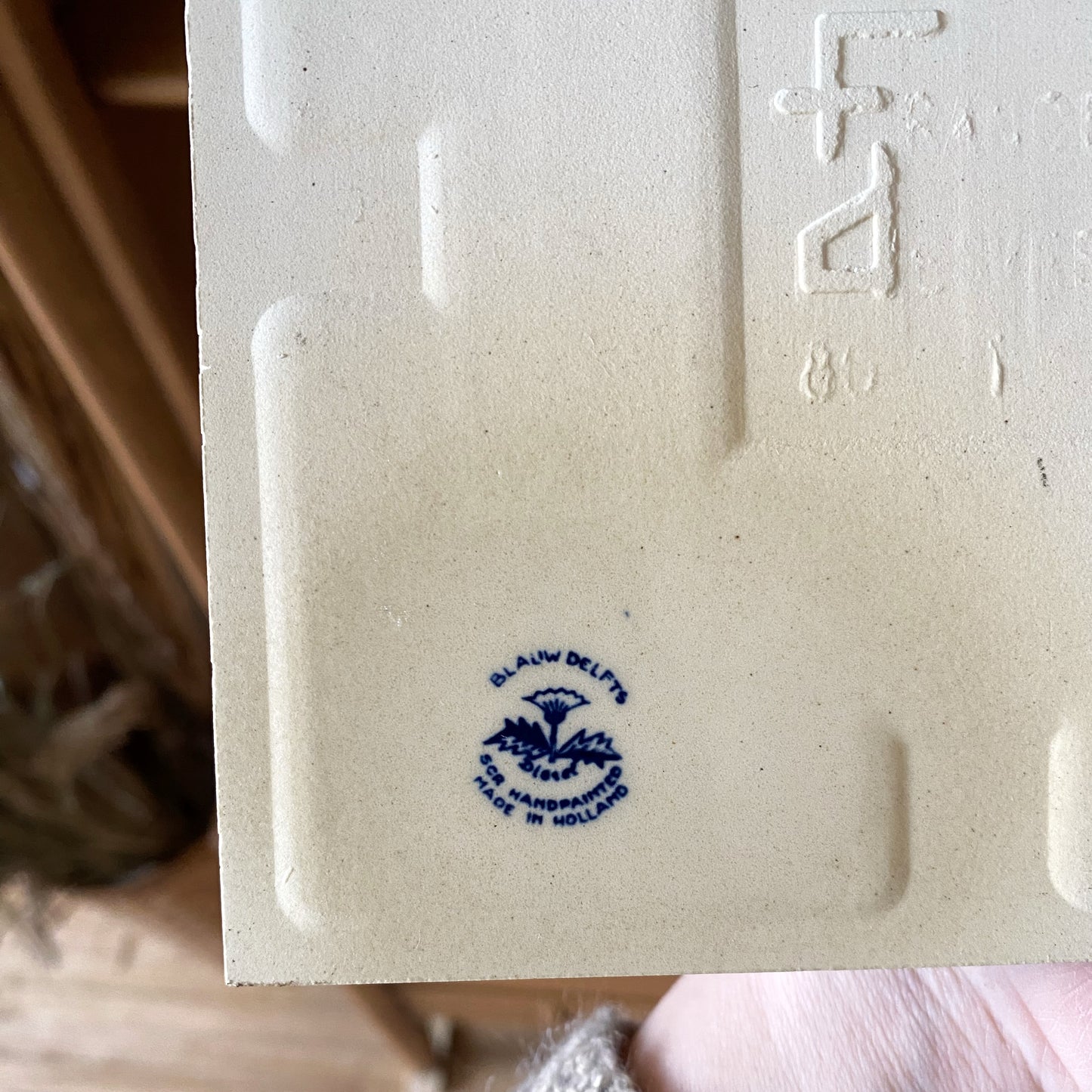 Vintage Blauw Delft Tile, Holland (Choose)