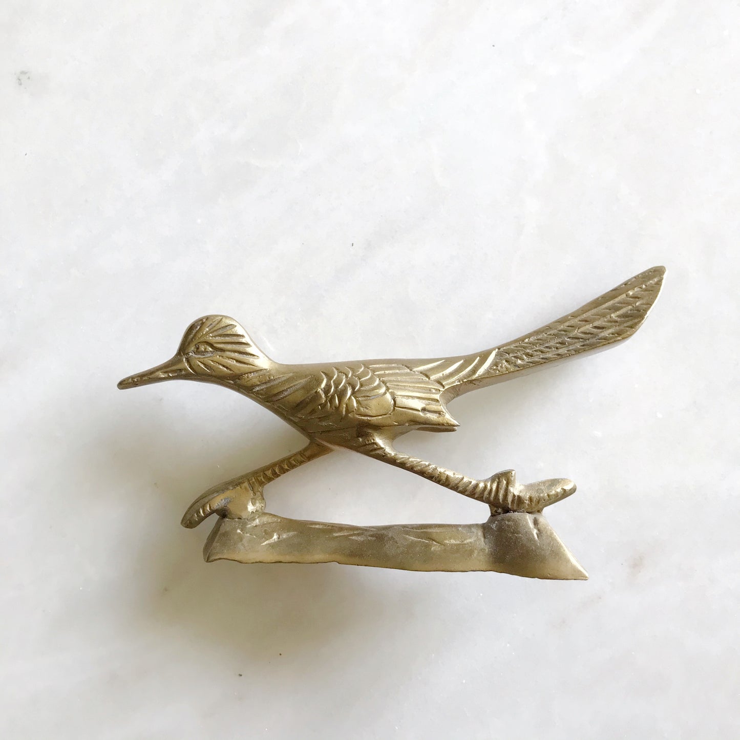 Vintage Brass Roadrunner Figure