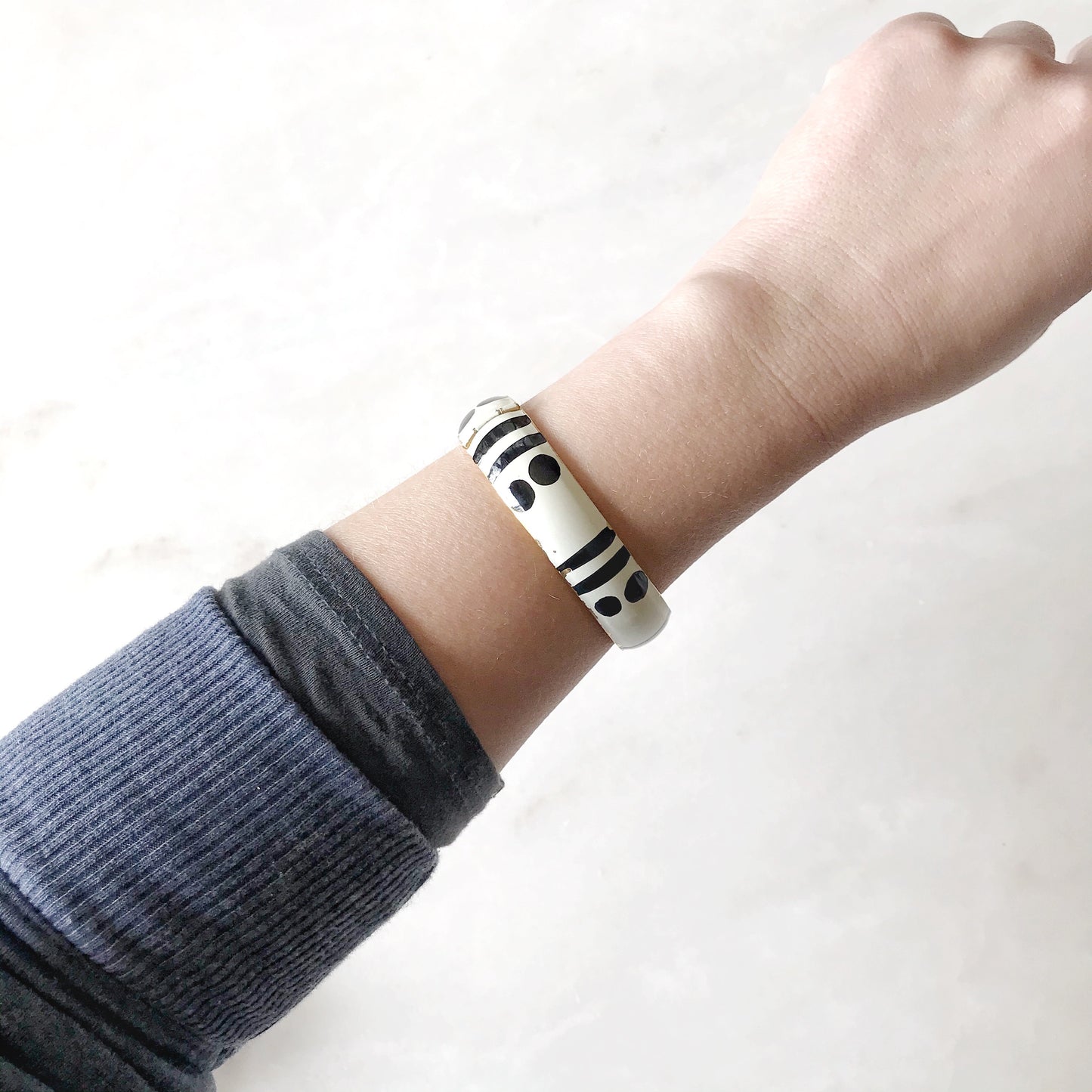 Vintage Mod Tribal Clip Bracelet