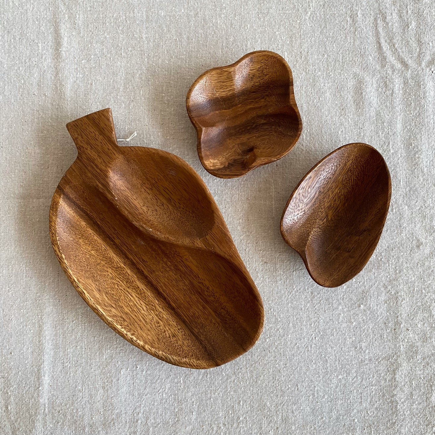 Set of Vintage Carved Dishes