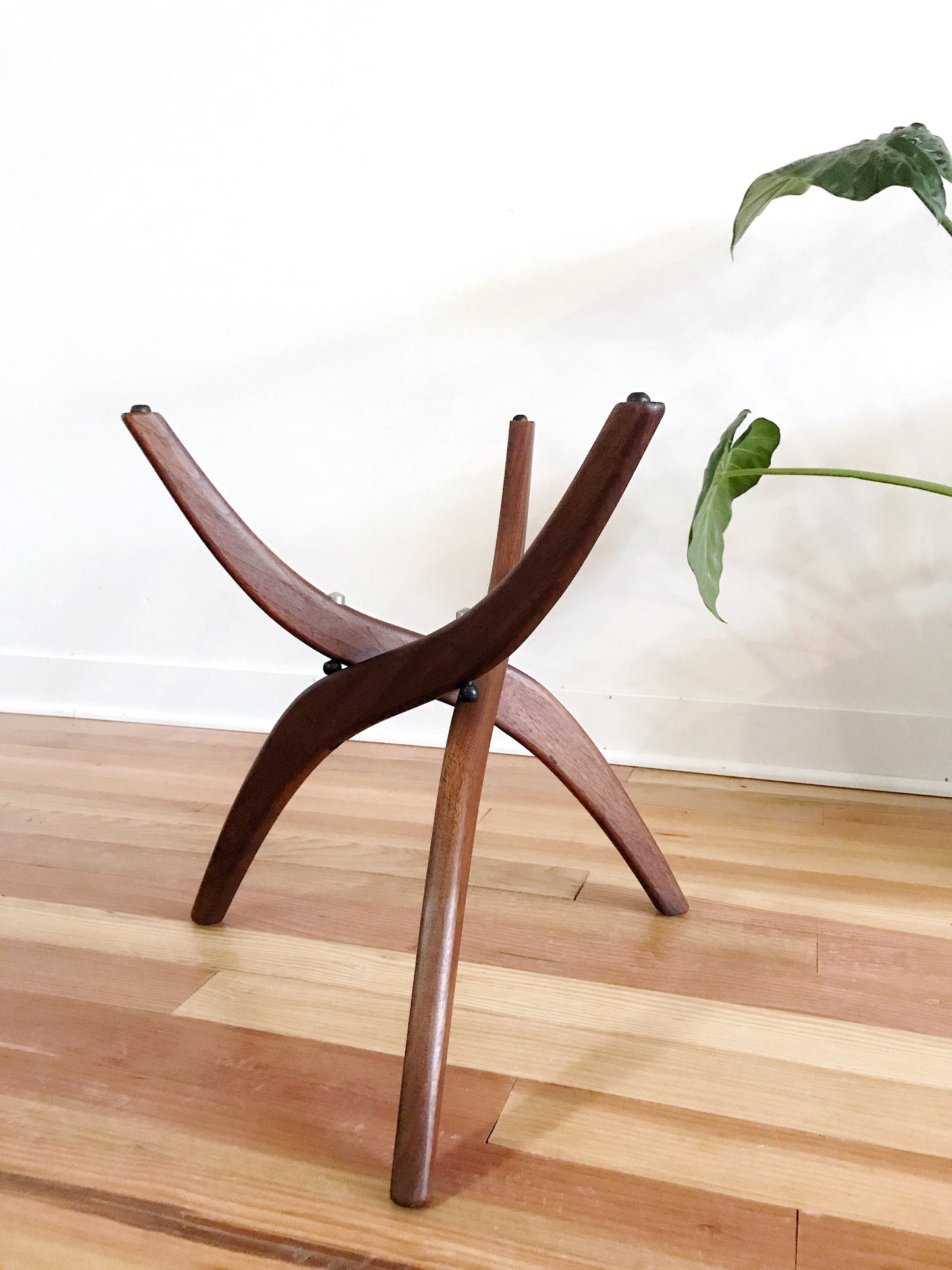 Walnut + Glass Side Table by Forest Wilson