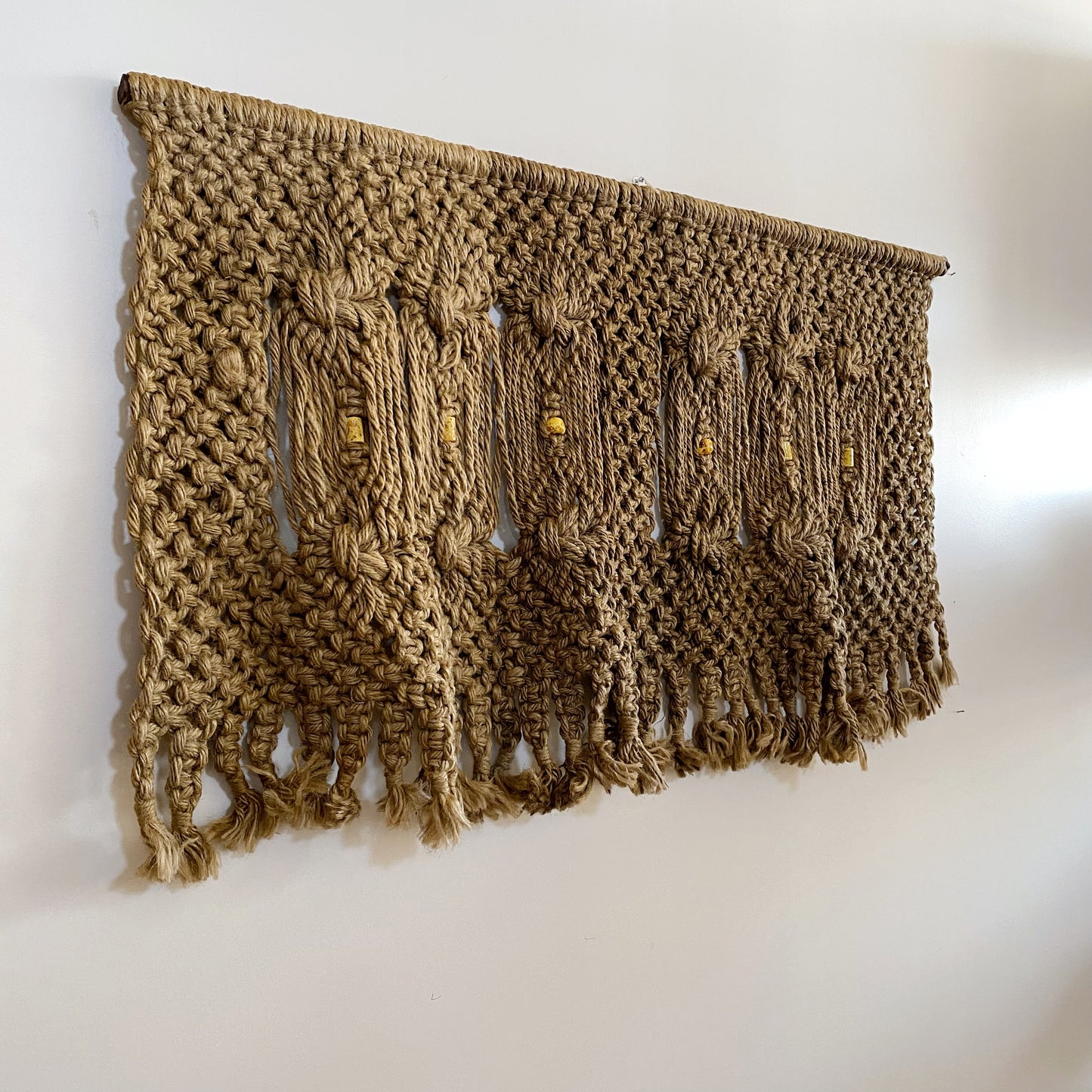 X-Large Vintage Macrame Wall Hanging (4' x 2'3")
