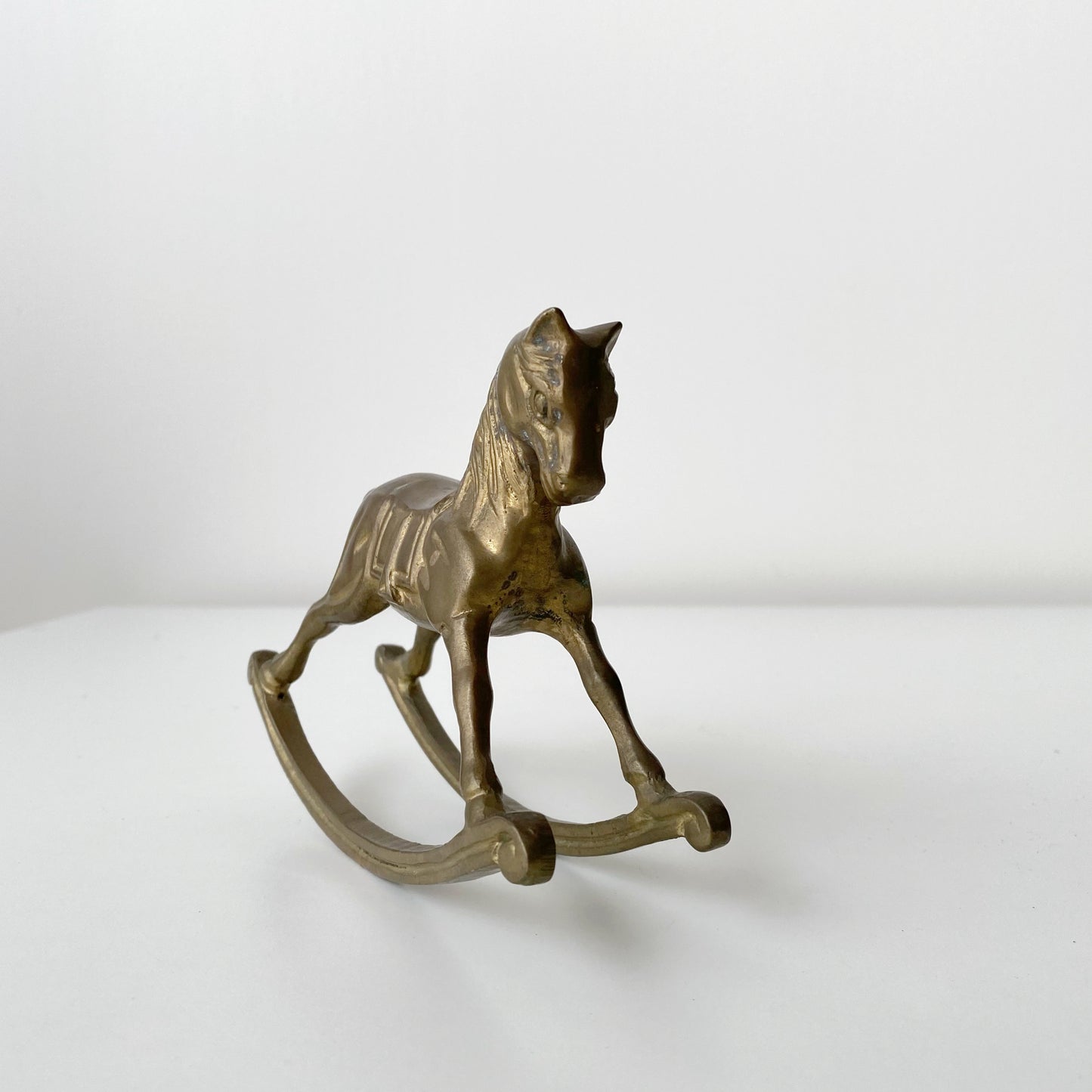Vintage Brass Rocking Horse