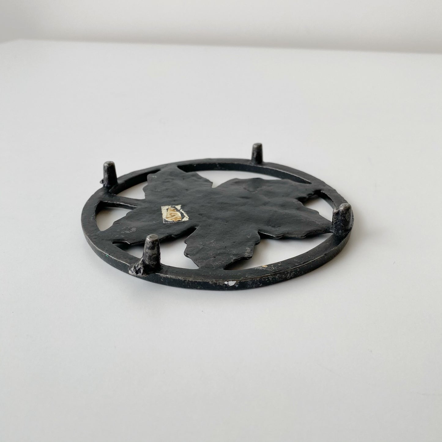 Vintage Cast Metal Leaf Trivet