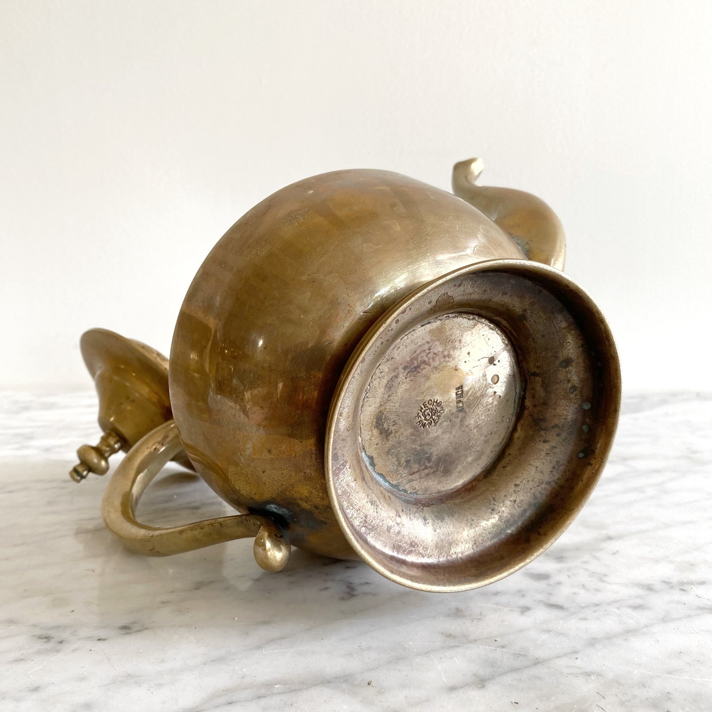 Large Vintage Brass Teapot, Mexico