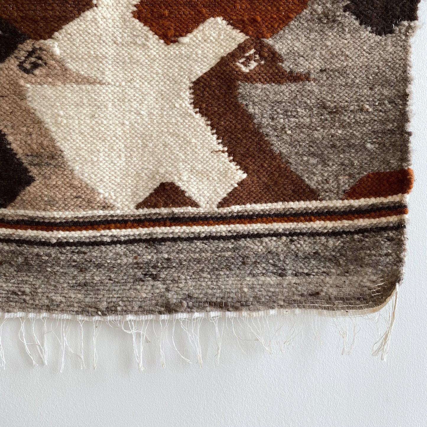 Vintage Handwoven Bird Textile (25.5 x 43)