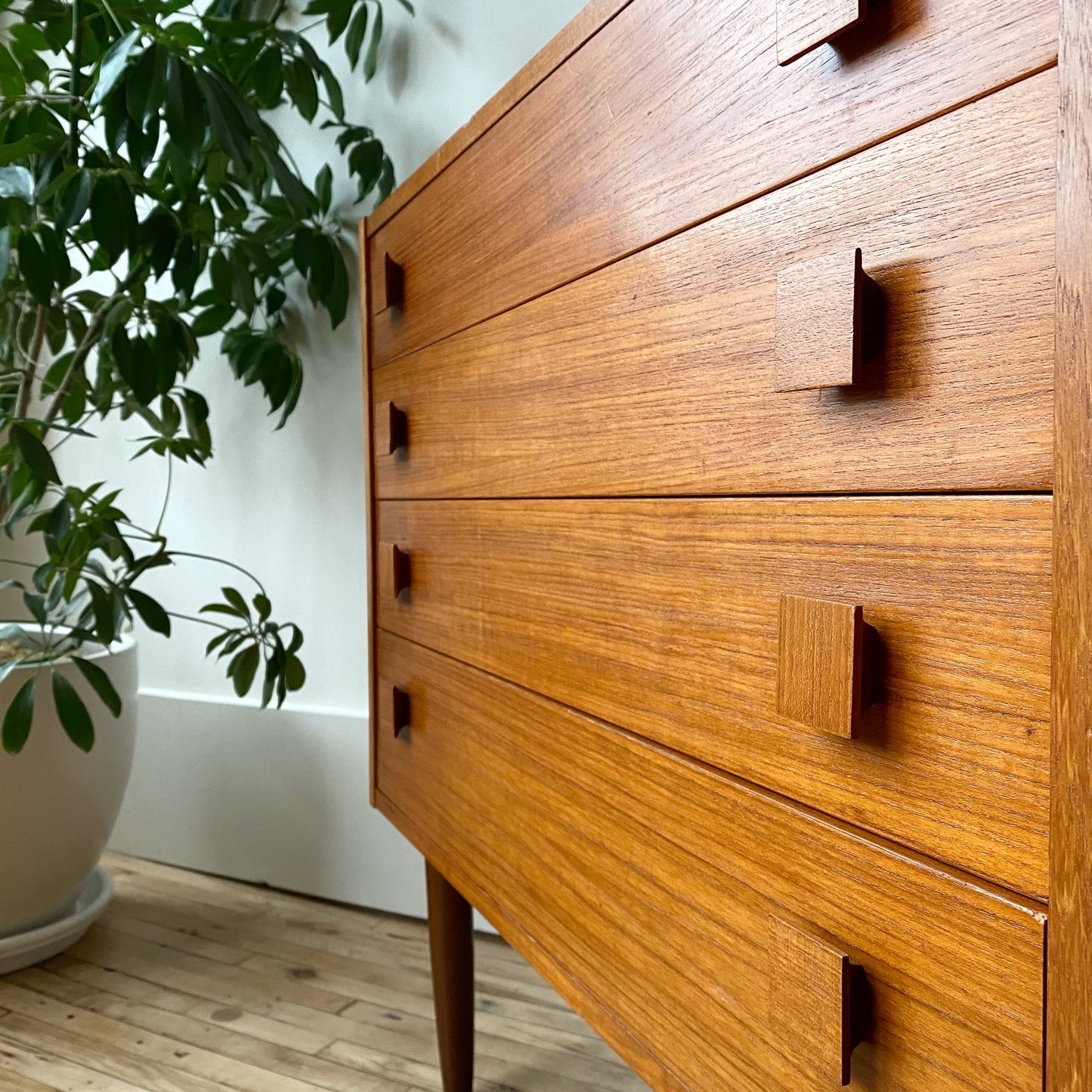 Petite Teak Scandinavian Chest of Drawers